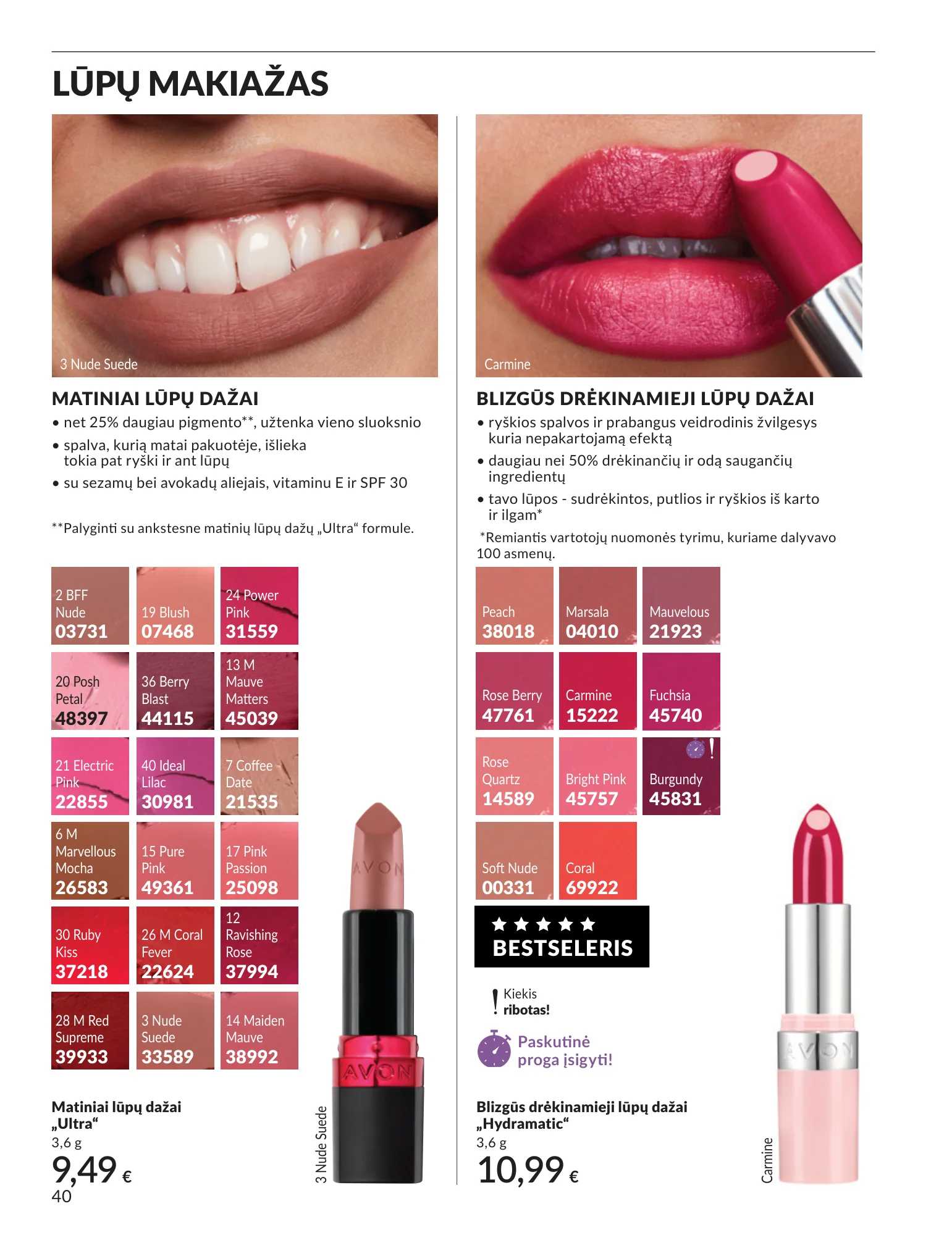 Avon akcijų leidinys, 40 puslapis