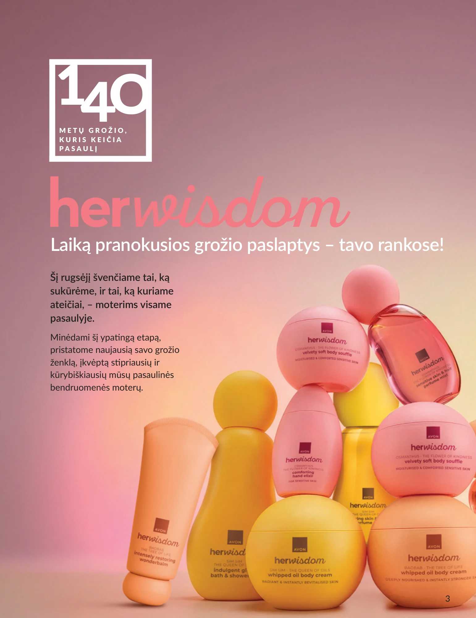 Avon akcijų leidinys, 3 puslapis
