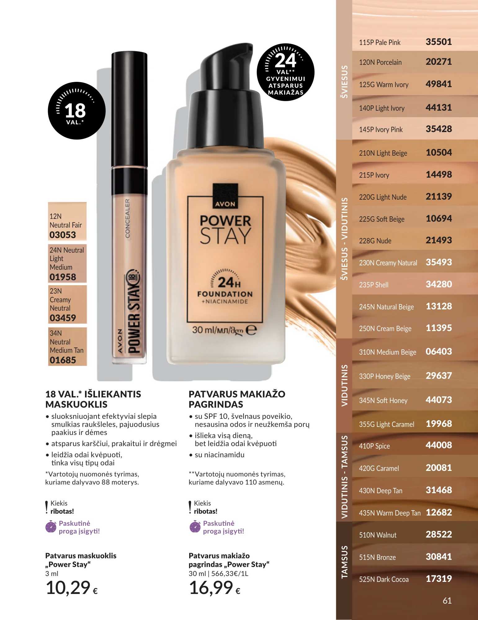 Avon akcijų leidinys, 61 puslapis