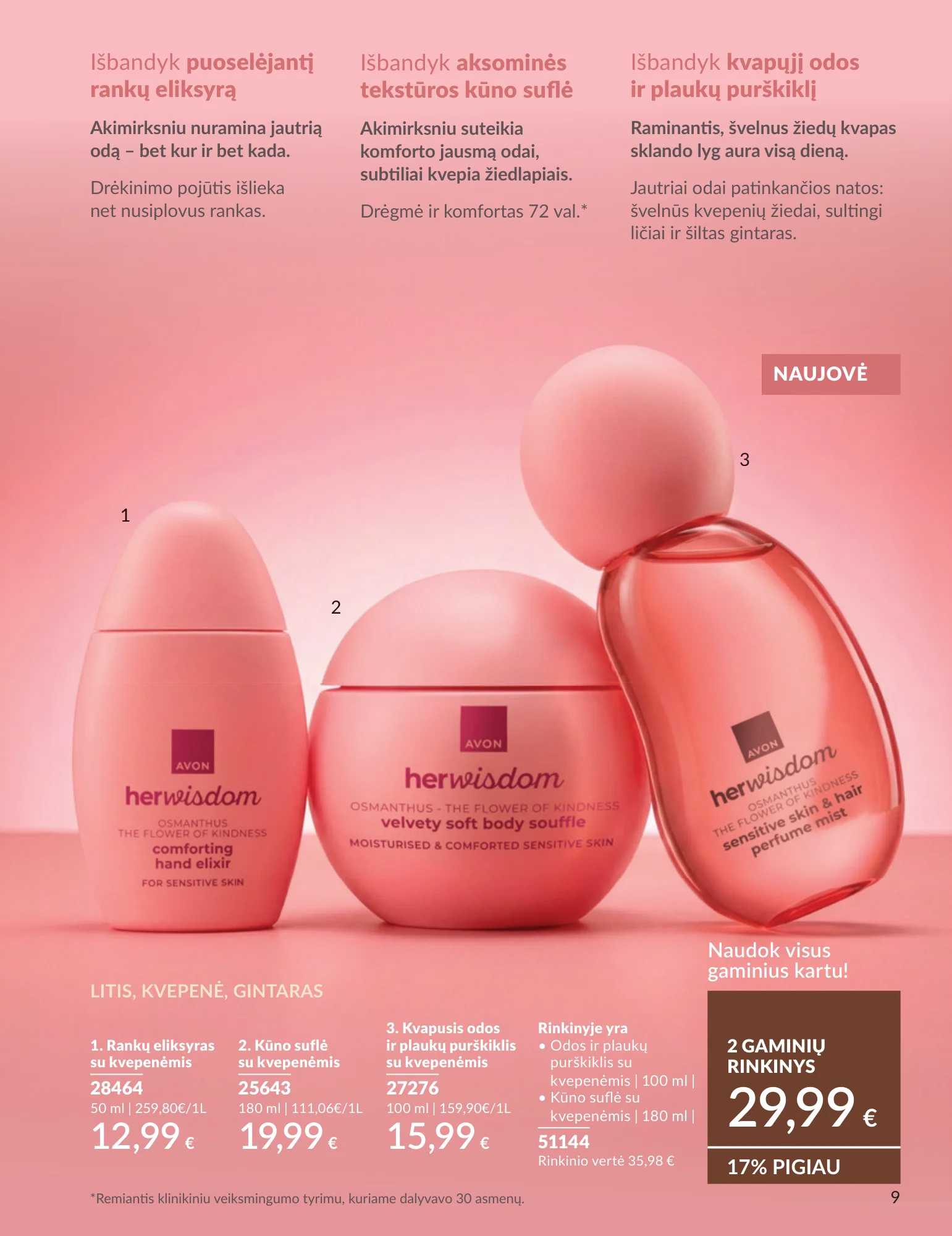 Avon akcijų leidinys, 9 puslapis