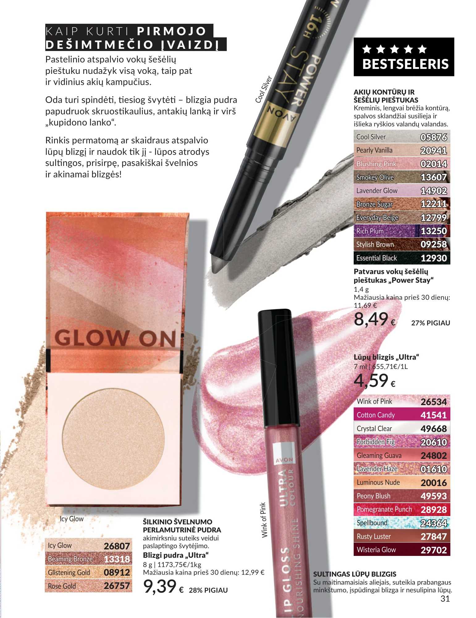 Avon akcijų leidinys, 31 puslapis