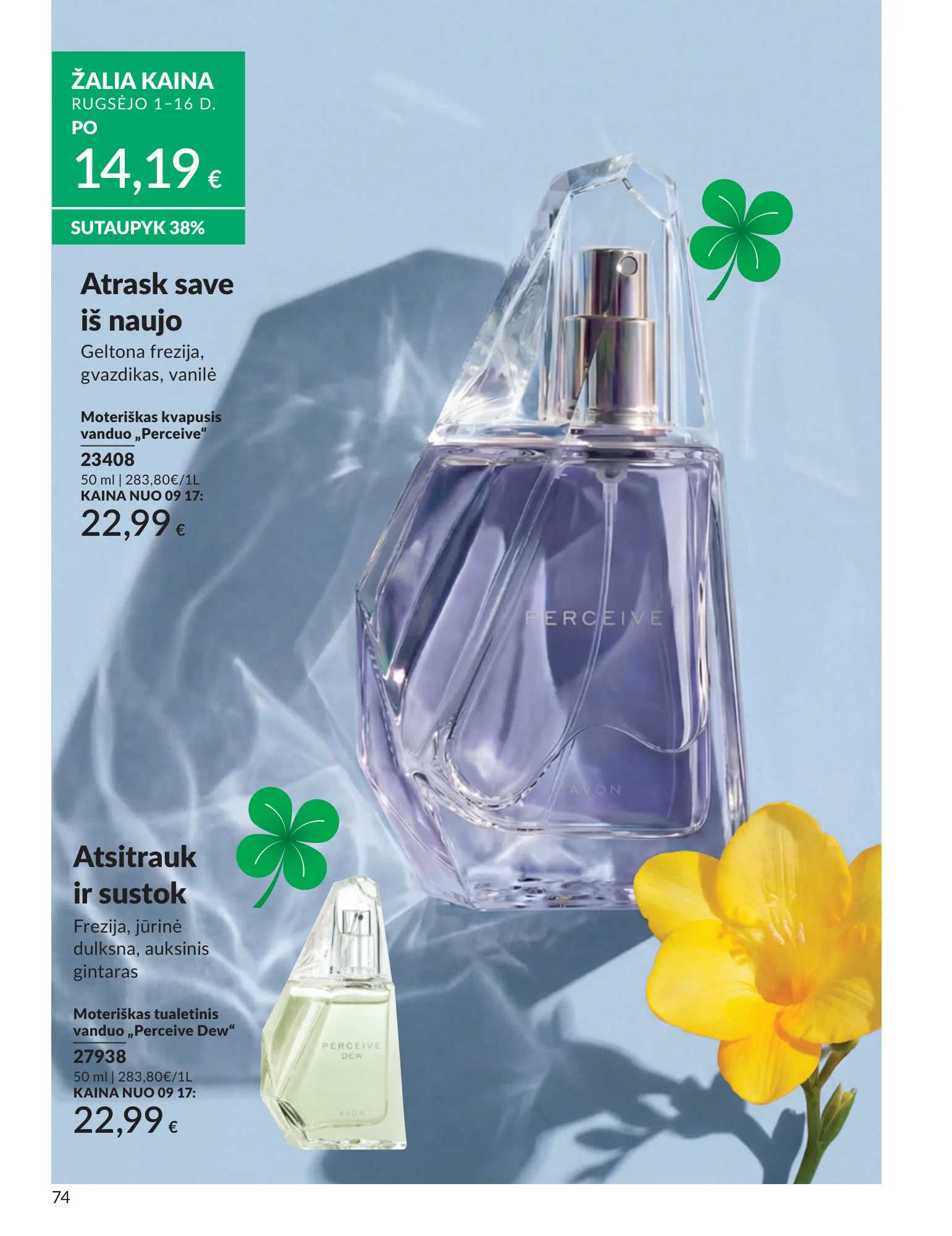 Avon akcijų leidinys, 74 puslapis