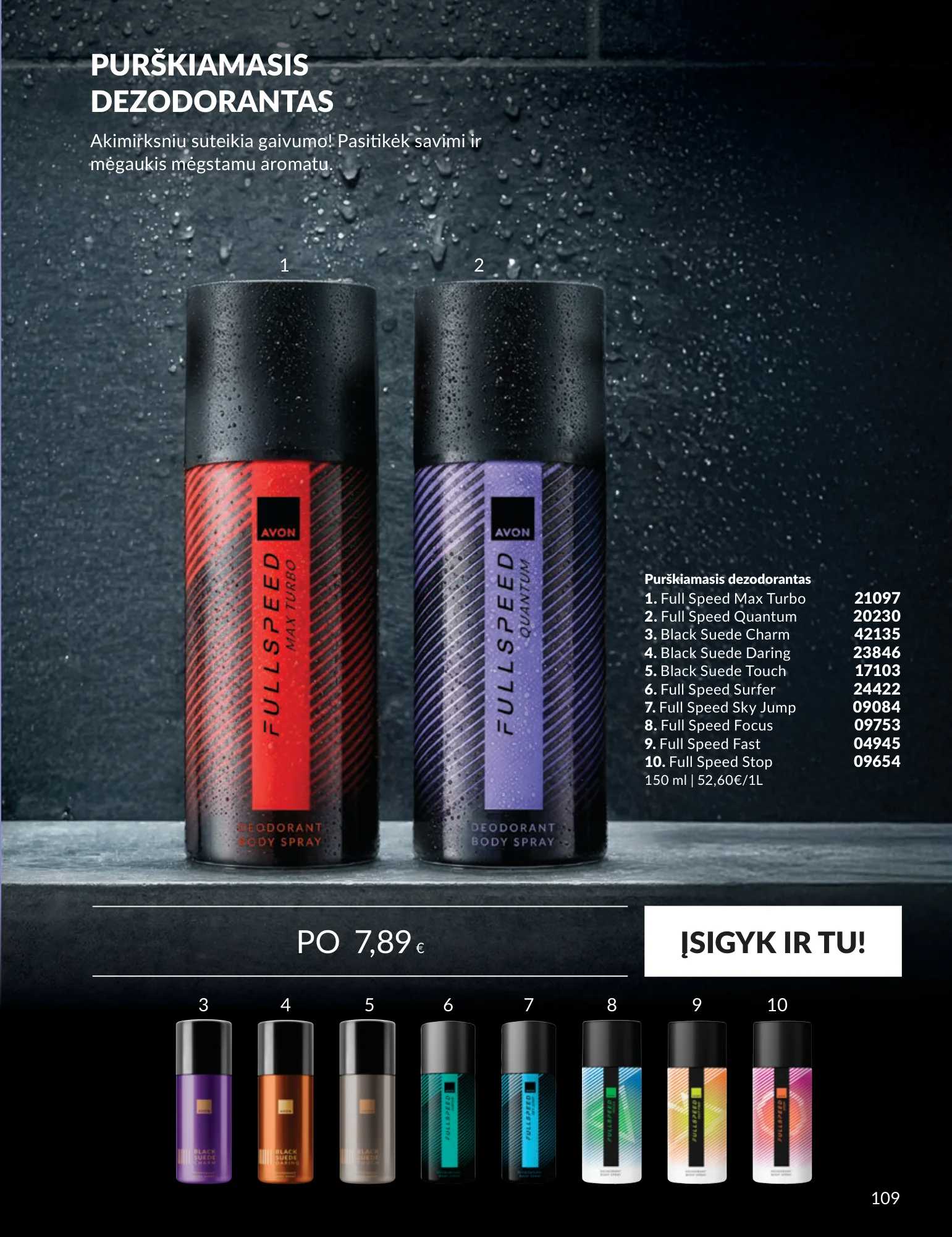 Avon akcijų leidinys, 109 puslapis