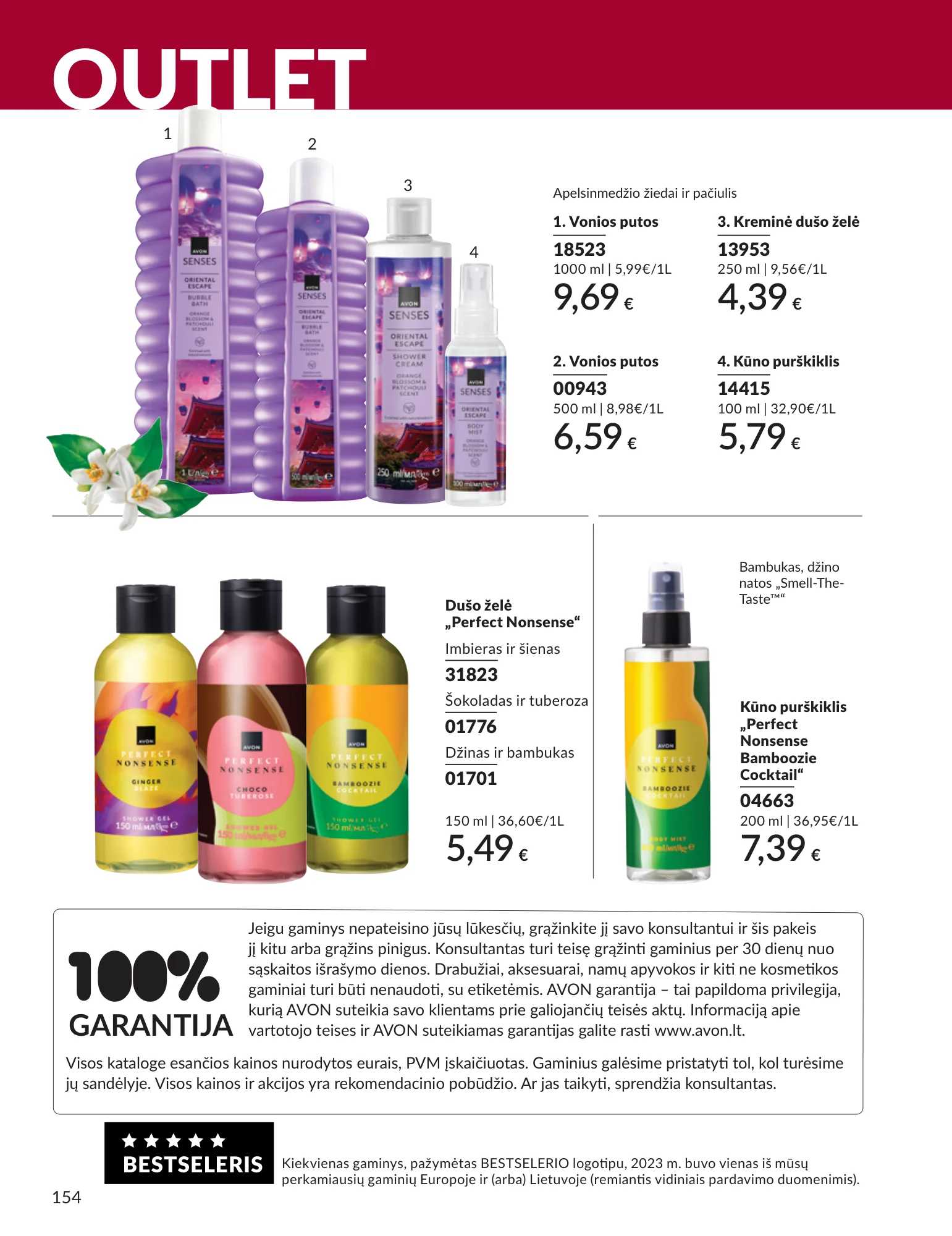 Avon akcijų leidinys, 154 puslapis