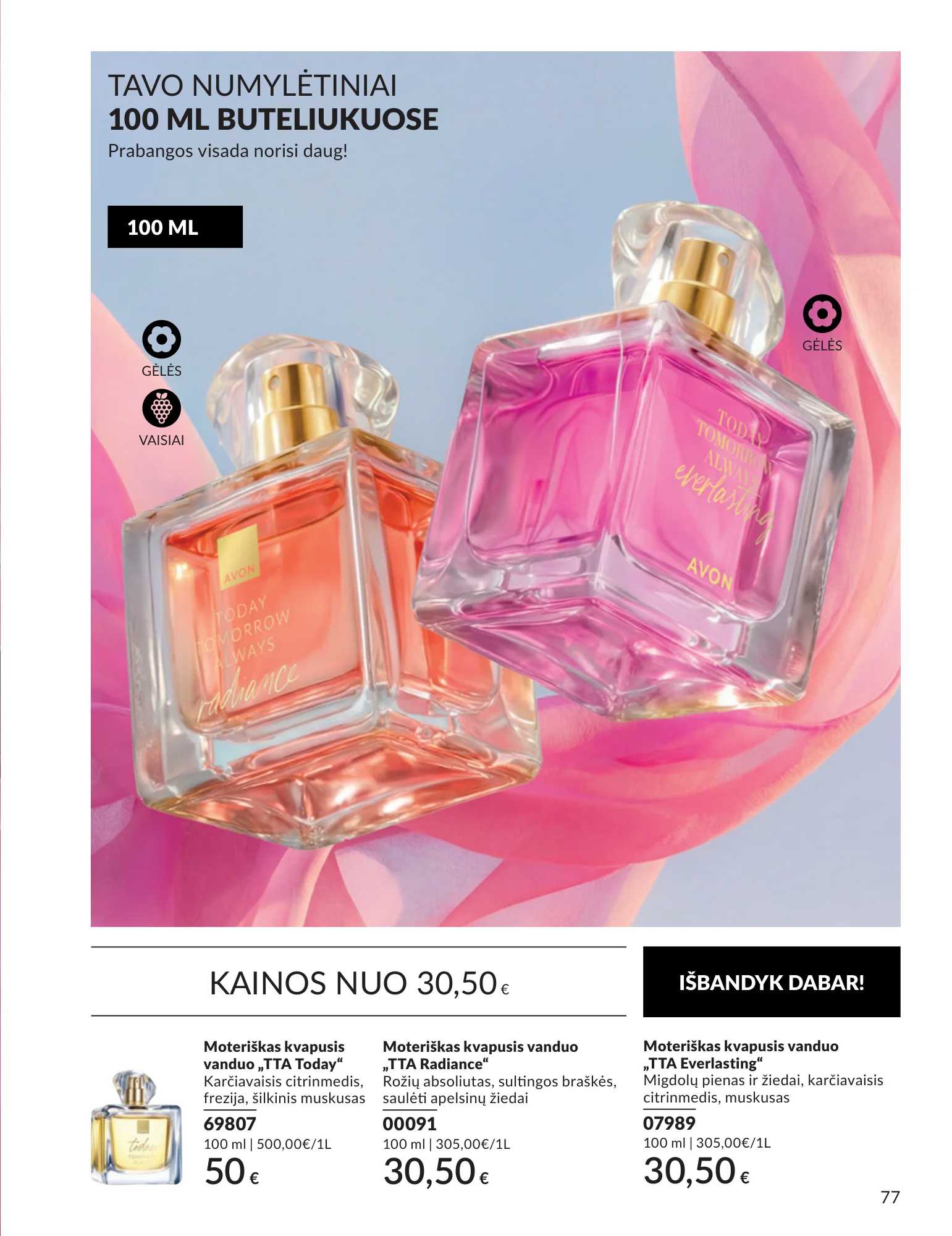 Avon akcijų leidinys, 77 puslapis