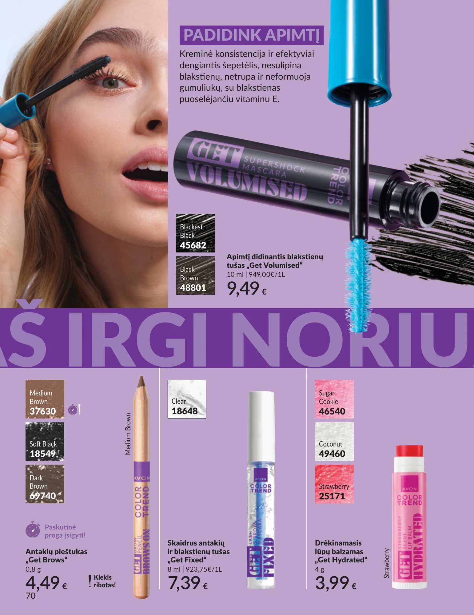 Avon akcijų leidinys, 70 puslapis