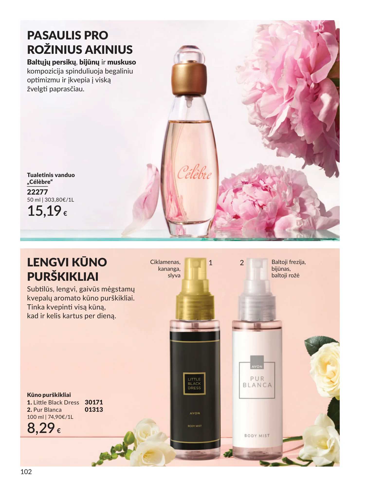 Avon akcijų leidinys, 102 puslapis