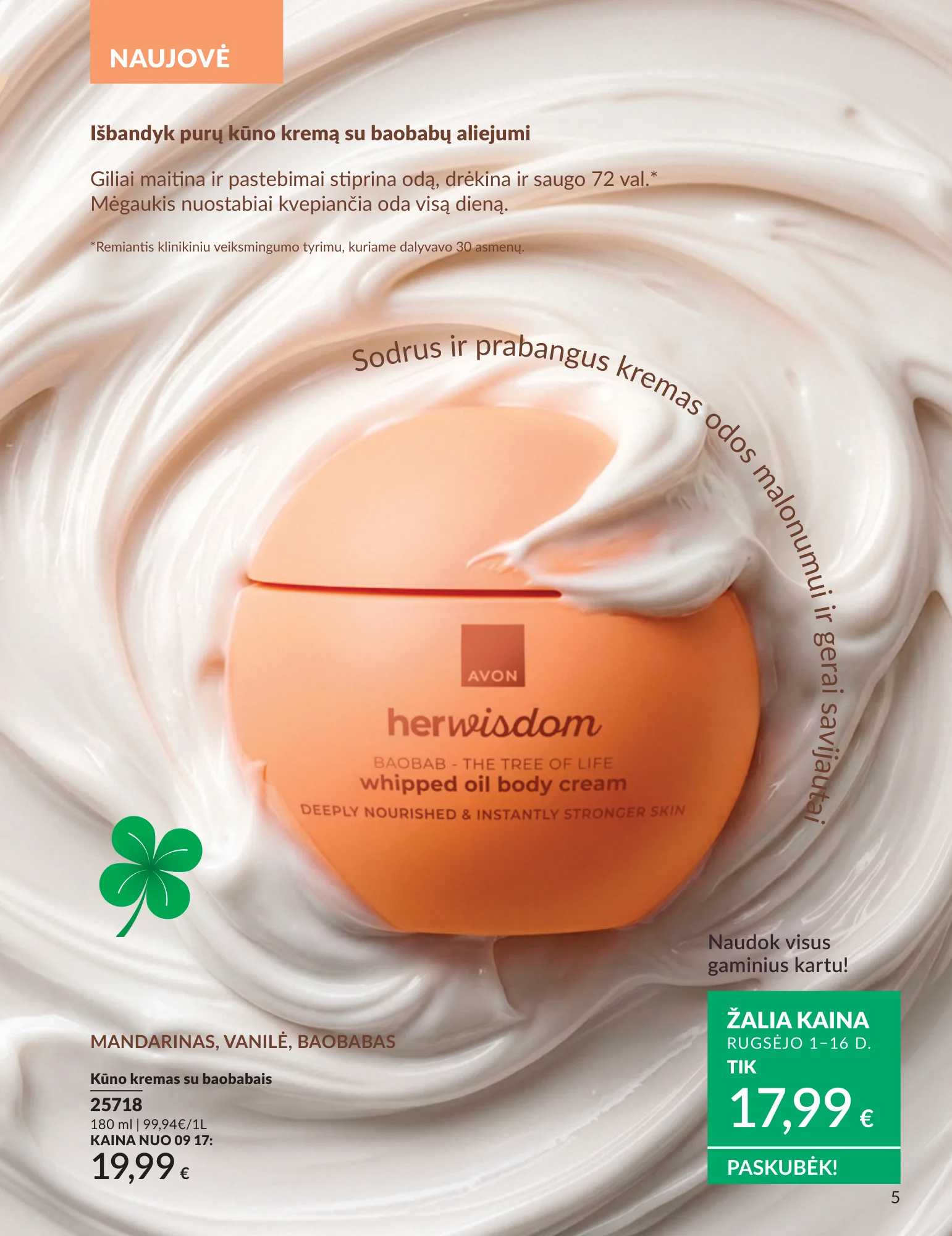 Avon akcijų leidinys, 5 puslapis