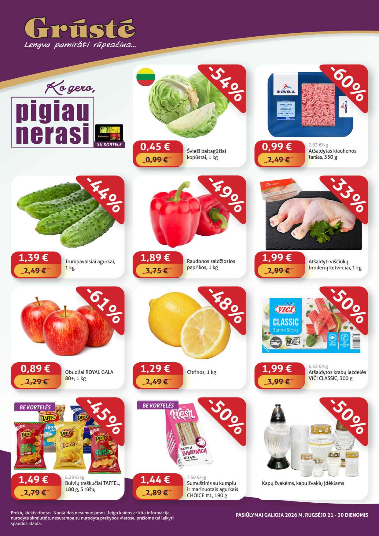 Grūstė akcijų leidinys „Pigiau nerasi“, 1 puslapis
