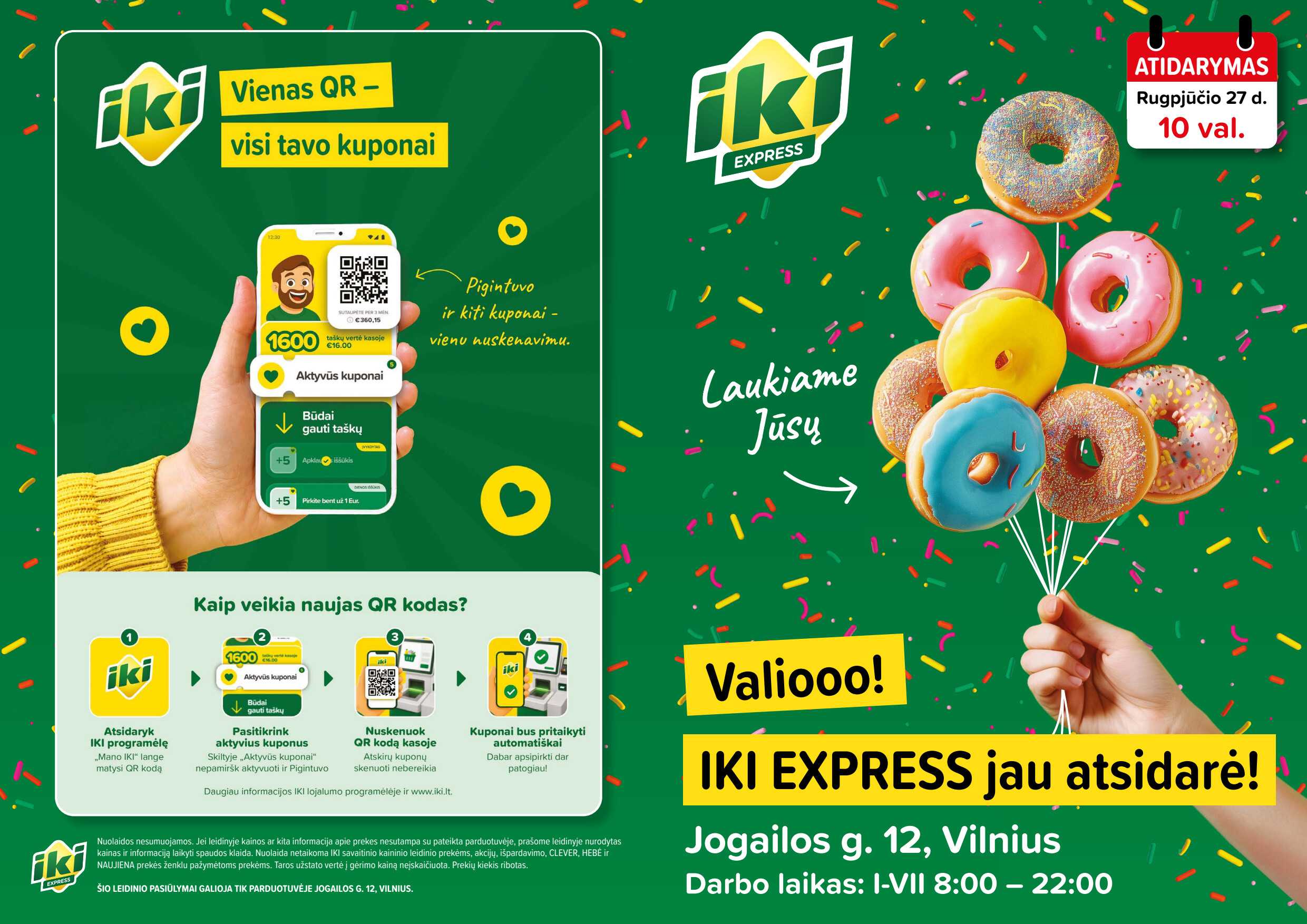 Akcijų leidinys Iki akcijų leidinys „Specialūs pasiūlymai Iki Express Jogailos parduotuvės klientams“