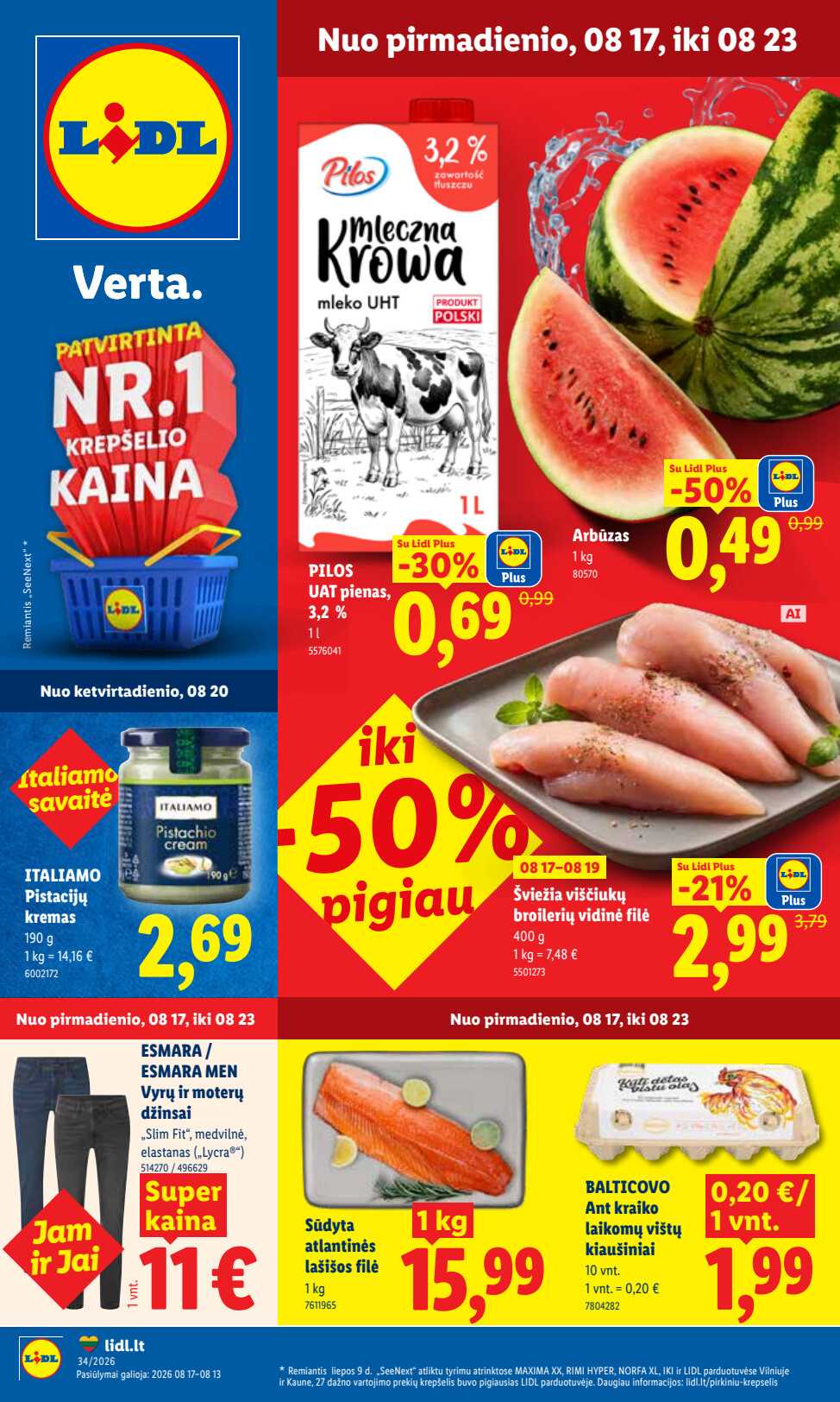 Akcijų leidinys Lidl akcijų leidinys „Maisto prekių pasiūlymai“