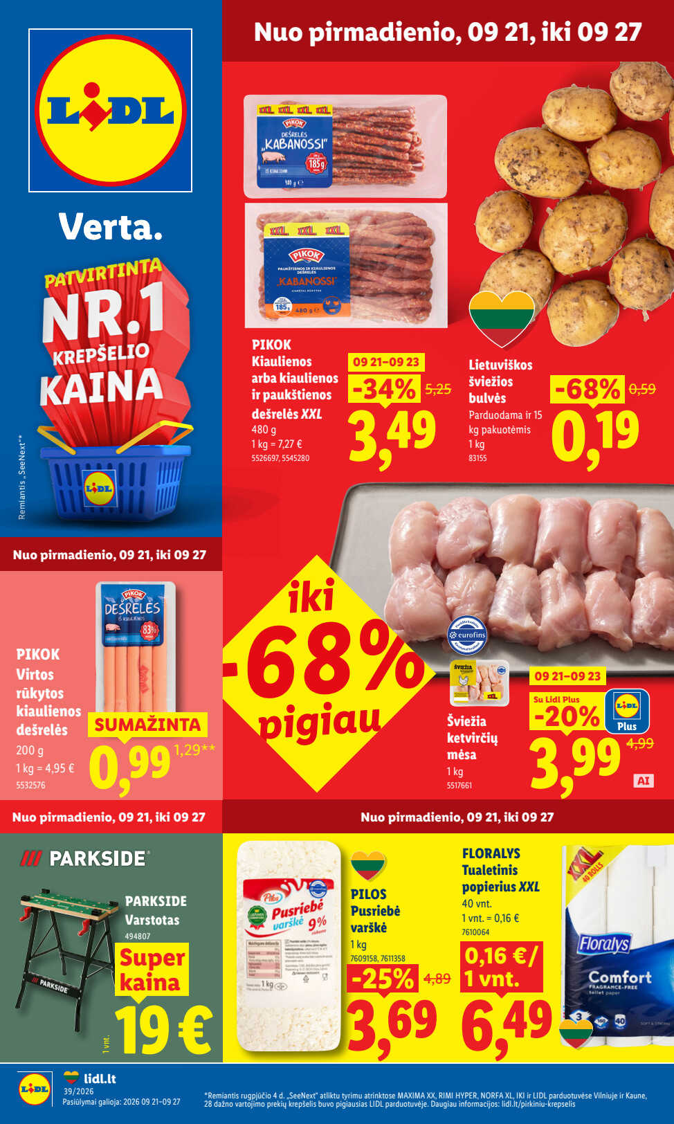 Akcijų leidinys Lidl akcijų leidinys „Maisto prekių pasiūlymai“