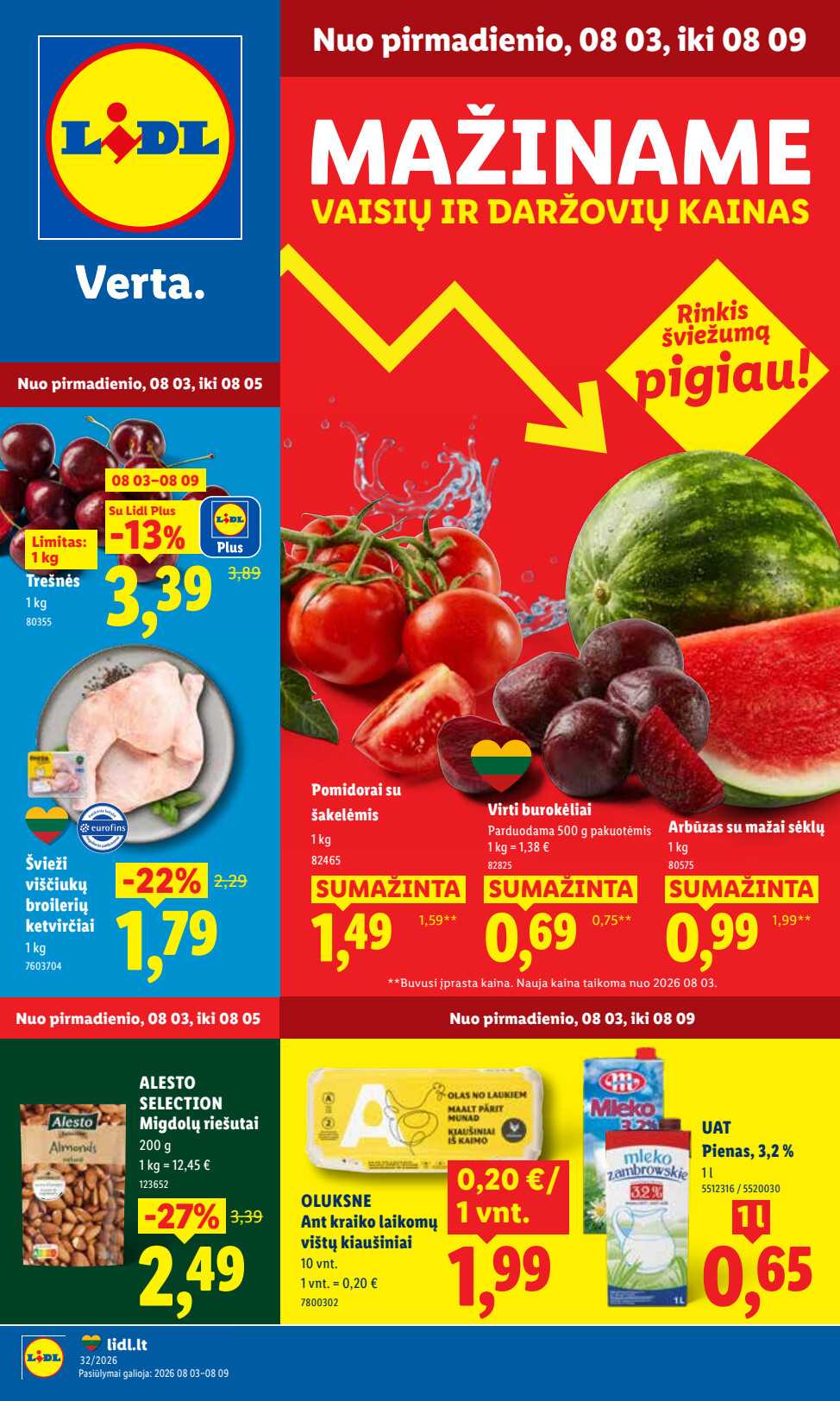 Akcijų leidinys Lidl akcijų leidinys „Maisto prekių pasiūlymai“