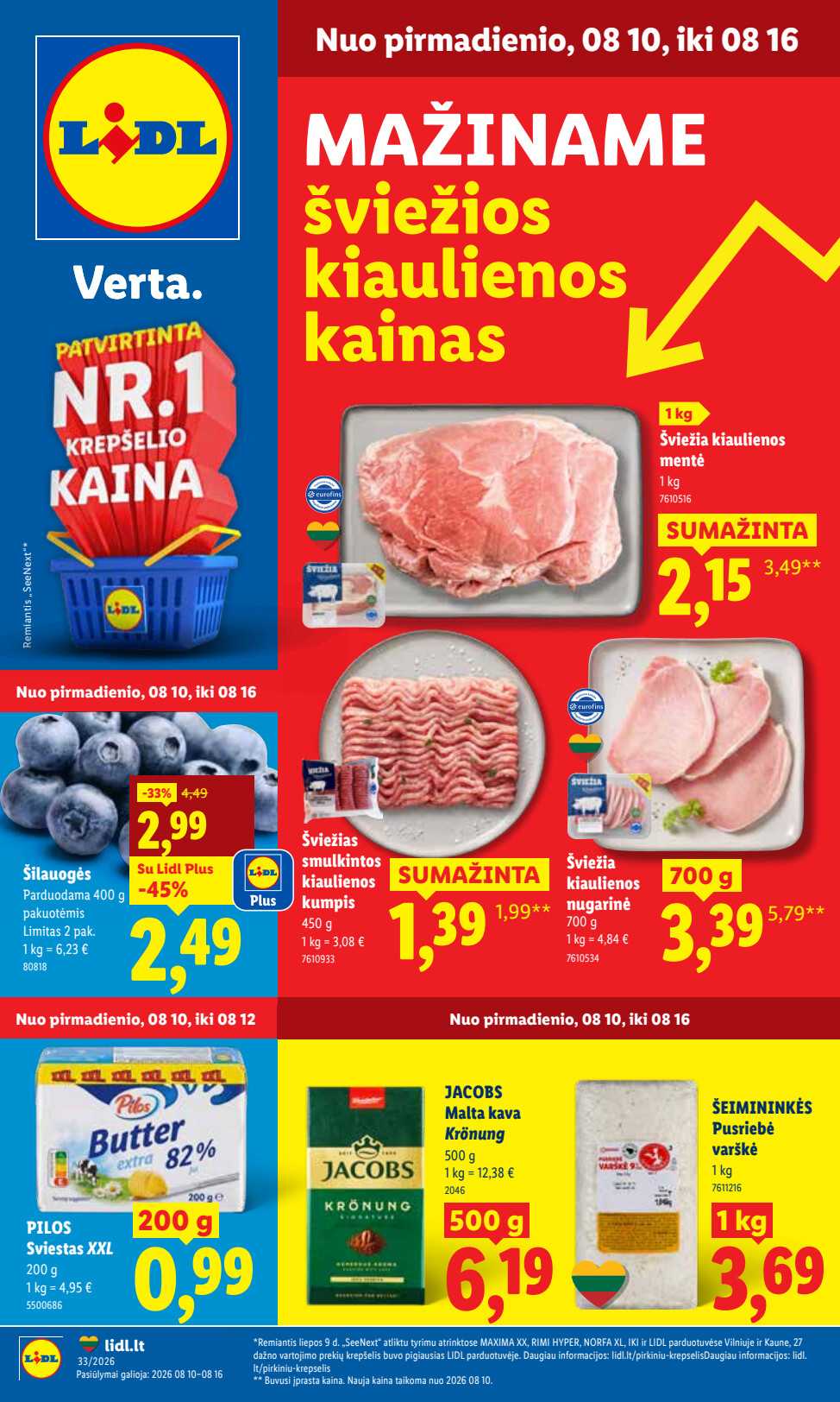 Akcijų leidinys Lidl akcijų leidinys „Maisto prekių pasiūlymai“