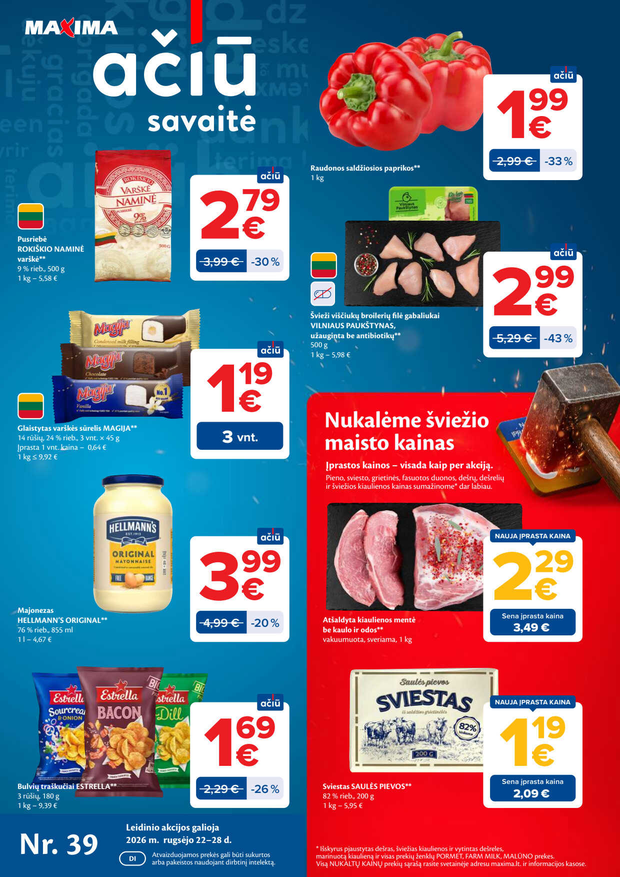 Akcijų leidinys Maxima akcijų leidinys „AČIŪ savaitė“