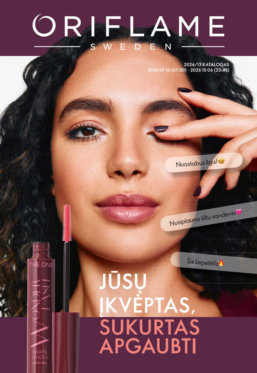 Oriflame prekių katalogas akcijų leidinys