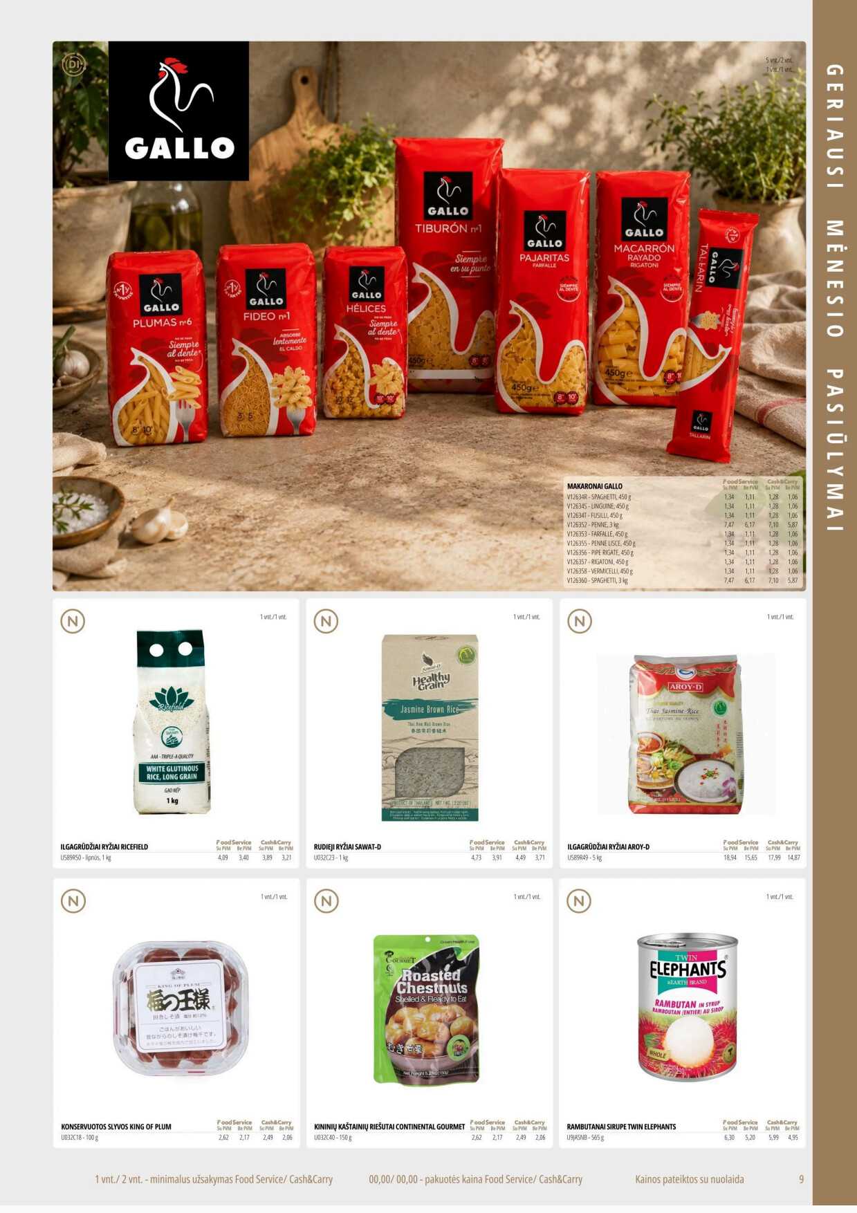 Promo „Food service“ akcijų leidinys, 9 puslapis