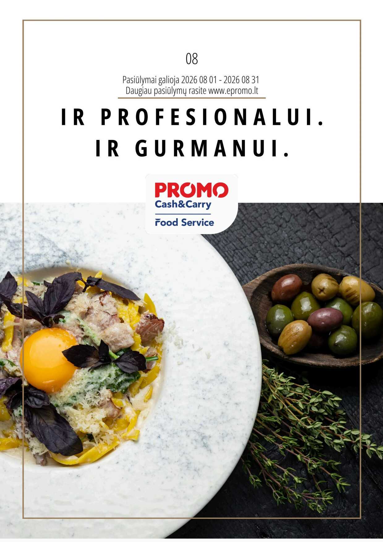 Akcijų leidinys Promo „Food service“akcijų leidinys