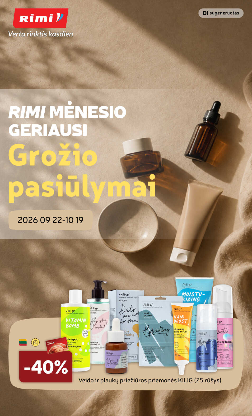 Rimi akcijų leidinys "Grožio pasiulymai" akcijų leidinys