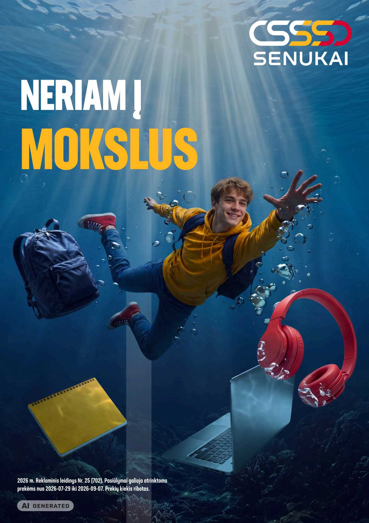 Akcijų leidinys Senukai „Neriam į mokslus“ akcijų leidinys