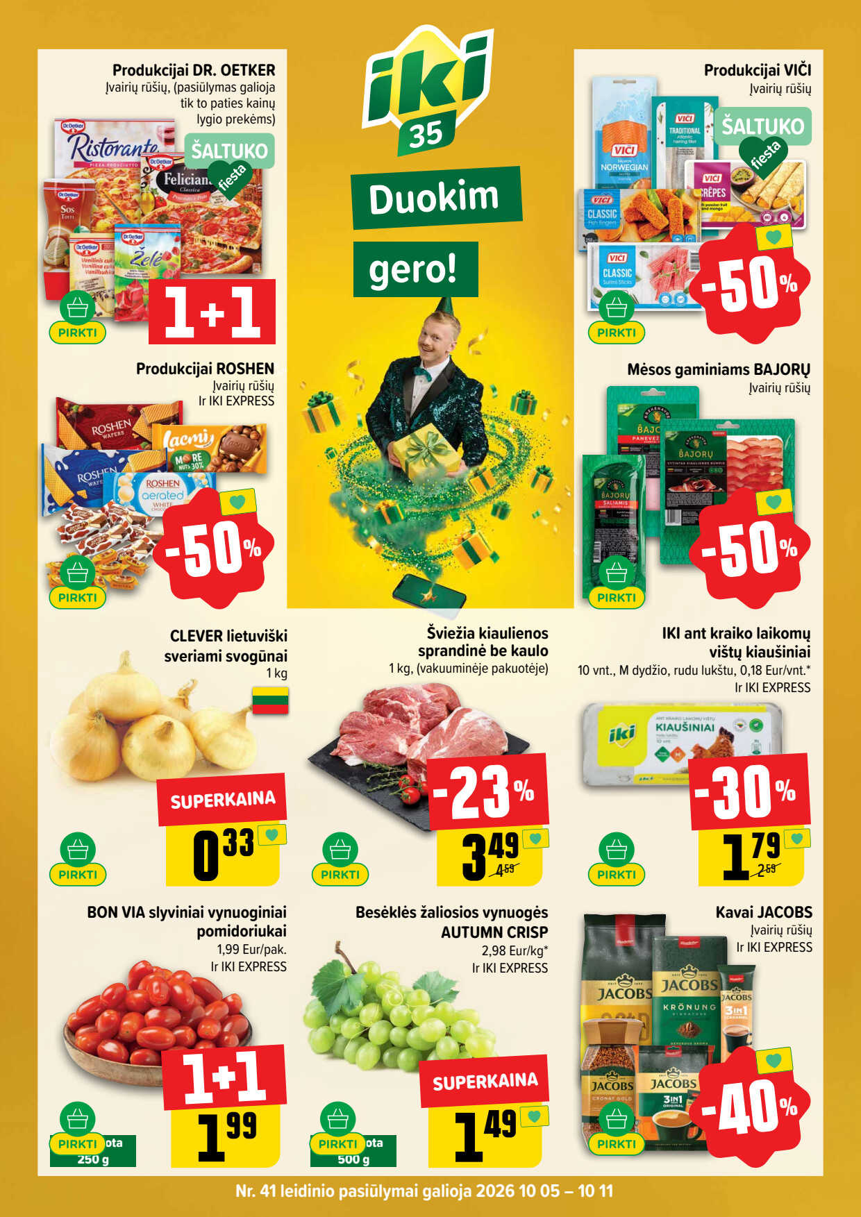 Iki akcijų leidinys, 1 puslapis