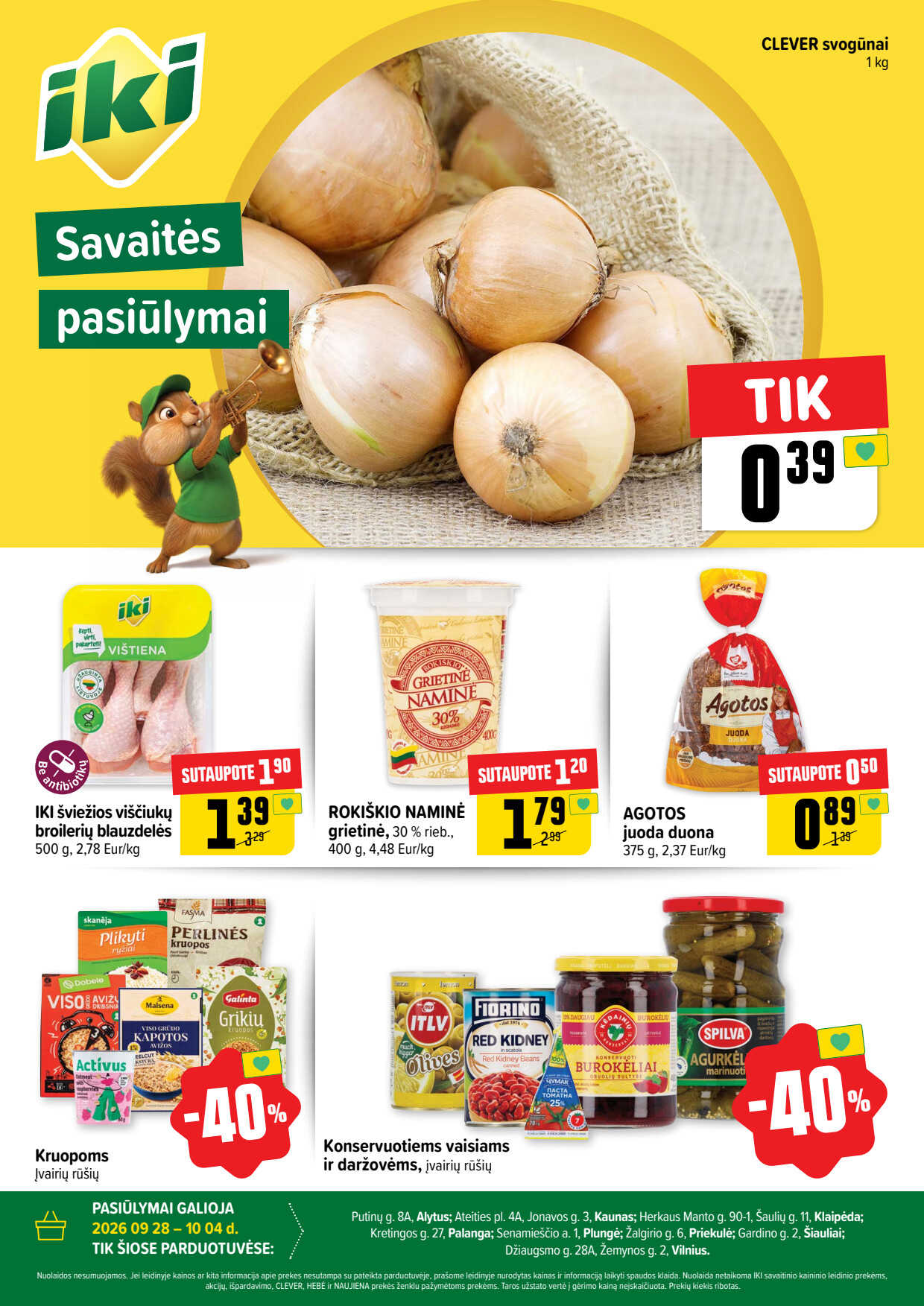 Iki akcijų leidinys „Savaitės pasiūlymai“ akcijų leidinys