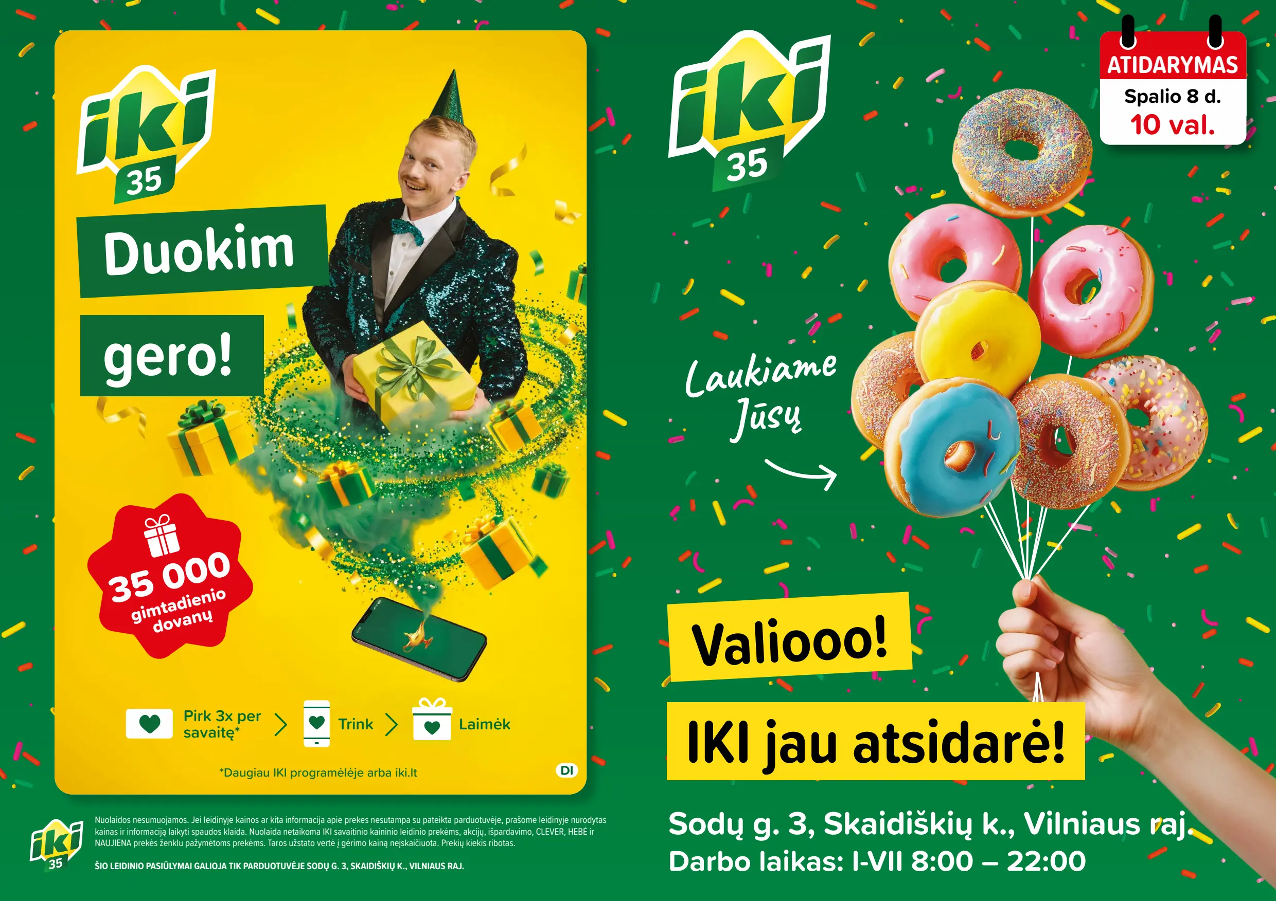 Iki akcijų leidinys „Specialūs pasiūlymai IKI Tunelio parduotuvės klientams“, galioja nuo spalio 8 d. iki spalio 11 d., 1 puslapis