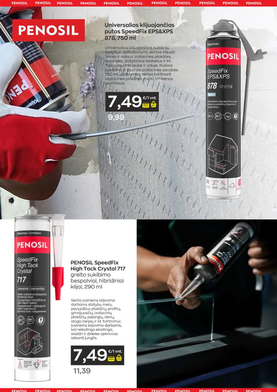 Jupoja akcijų leidinys, galioja nuo spalio 8 d. iki lapkričio 4 d., 19 puslapis: Penosil SpeedFix putos, Penosil SpeedFix klijai