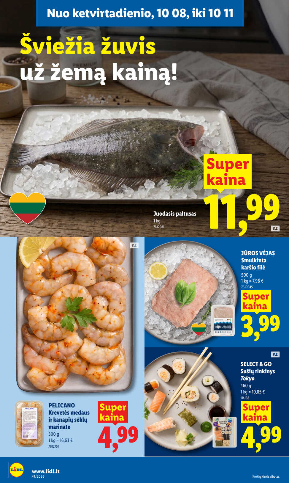 Lidl akcijų leidinys „Maisto prekių pasiūlymai“, 52 puslapis