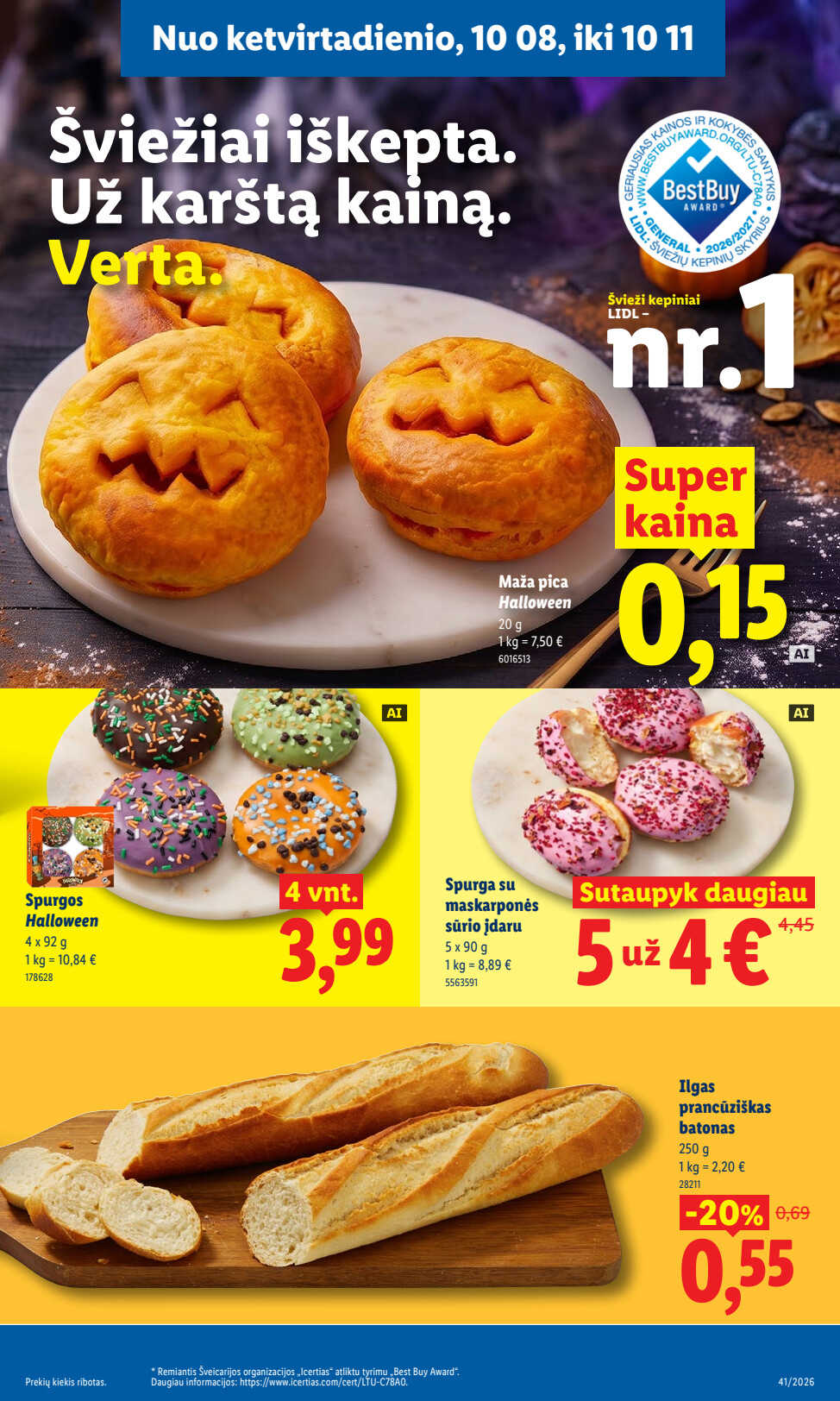 Lidl akcijų leidinys „Maisto prekių pasiūlymai“, 47 puslapis