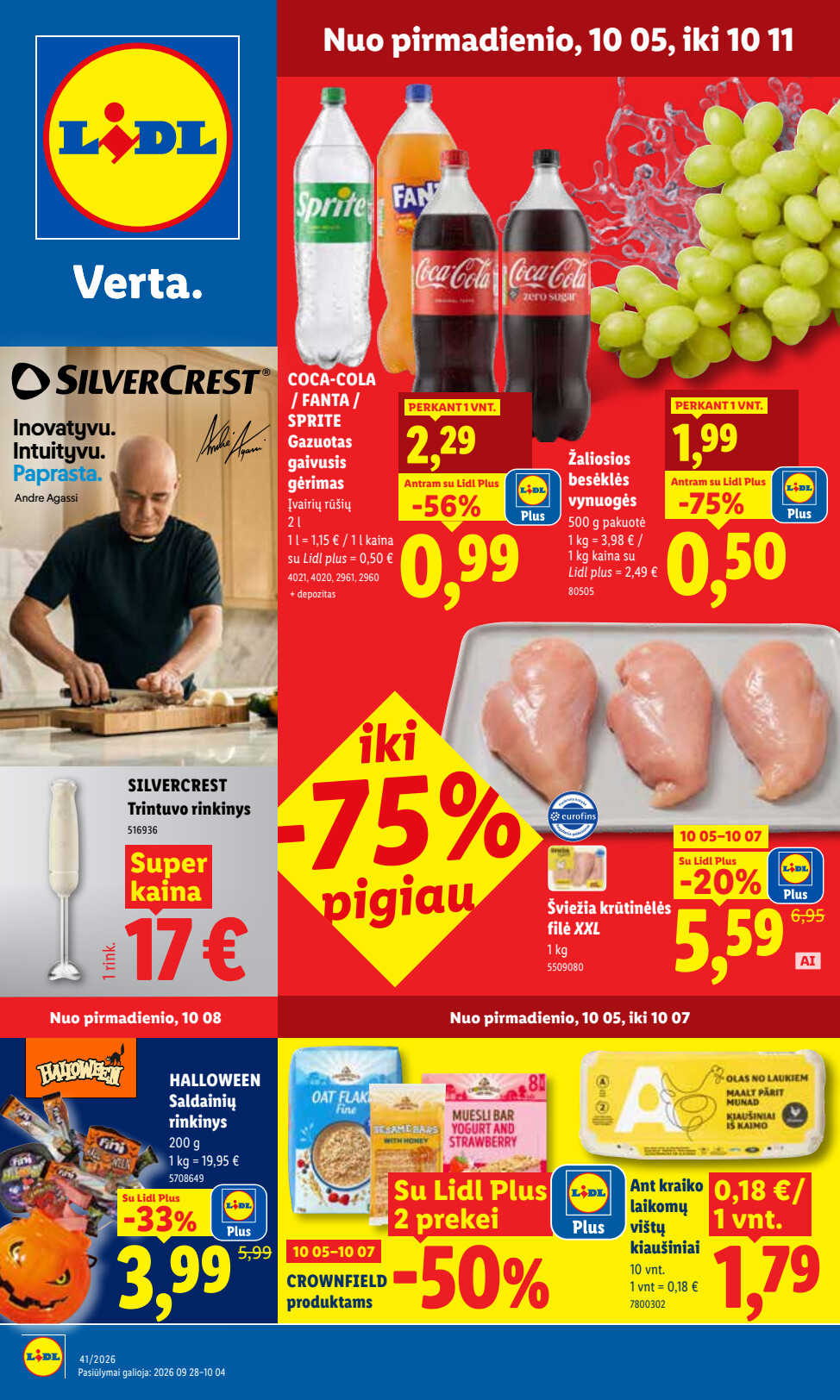Lidl akcijų leidinys „Maisto prekių pasiūlymai“, 1 puslapis
