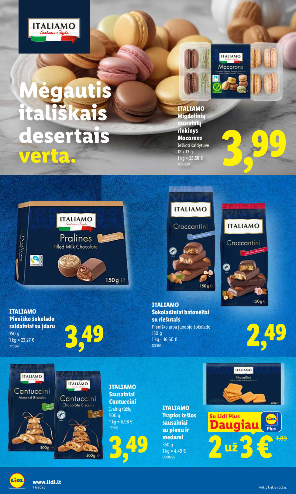 Lidl akcijų leidinys „Maisto prekių pasiūlymai“, 40 puslapis