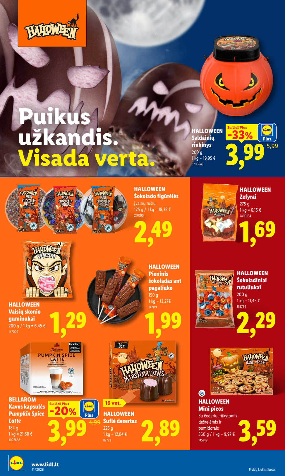 Lidl akcijų leidinys „Maisto prekių pasiūlymai“, 20 puslapis