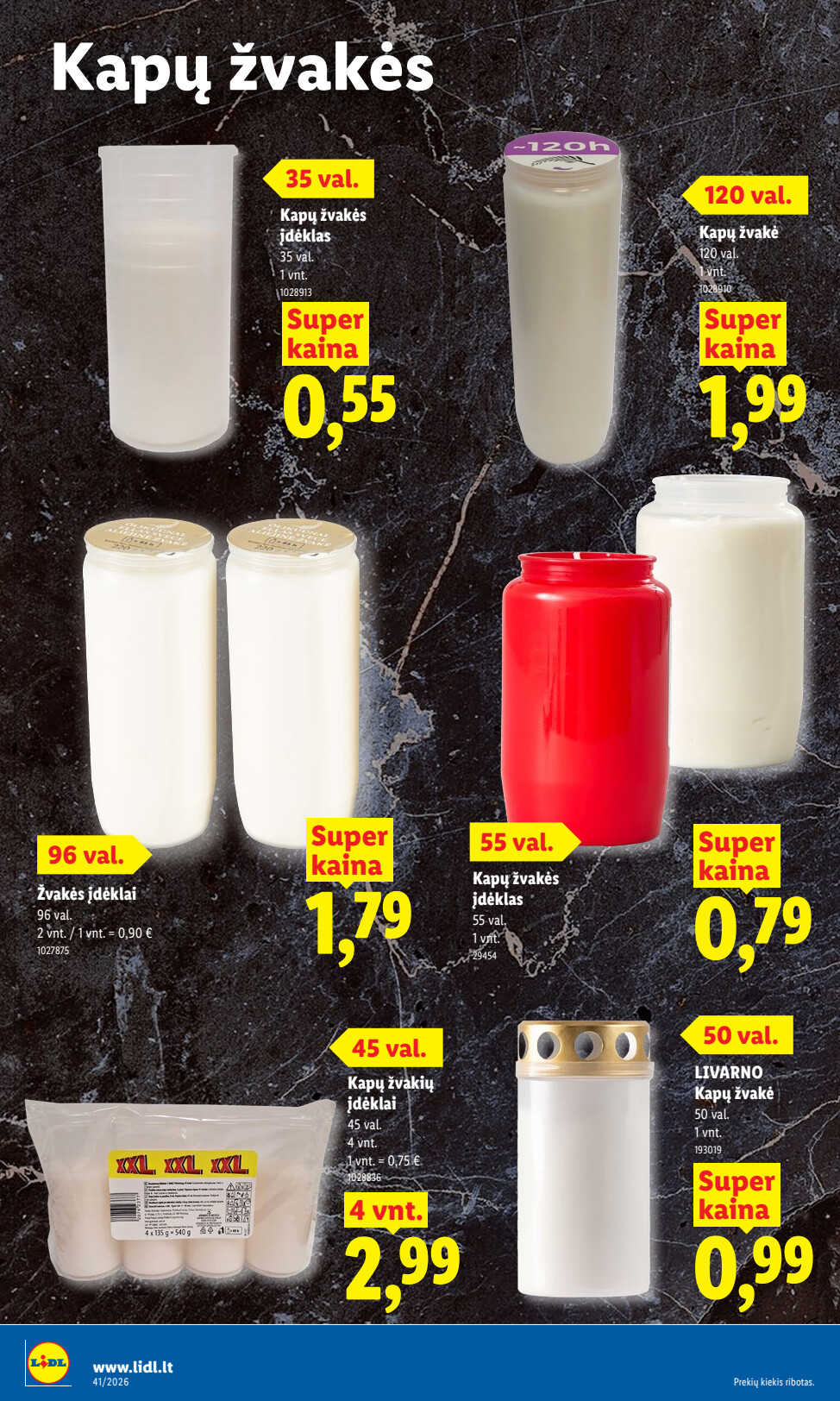 Lidl akcijų leidinys „Maisto prekių pasiūlymai“, 26 puslapis
