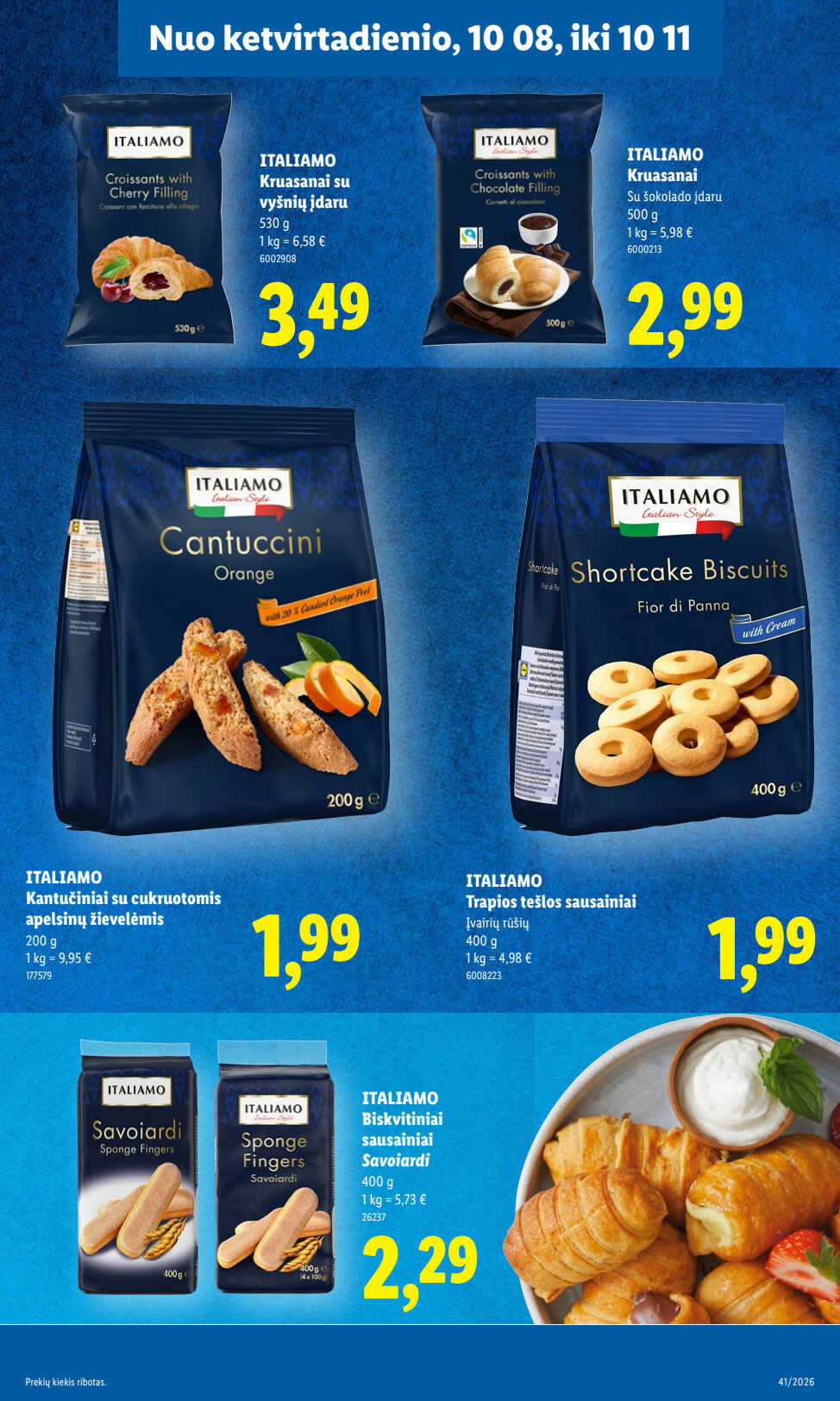 Lidl akcijų leidinys „Maisto prekių pasiūlymai“, 41 puslapis