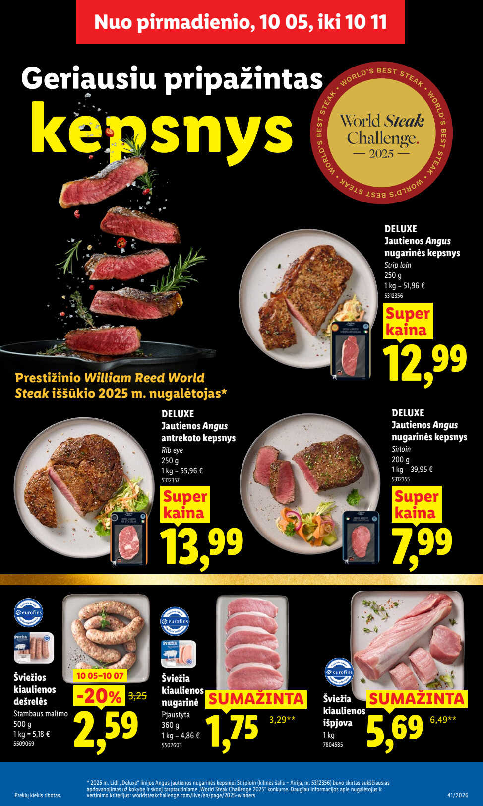 Lidl akcijų leidinys „Maisto prekių pasiūlymai“, 7 puslapis