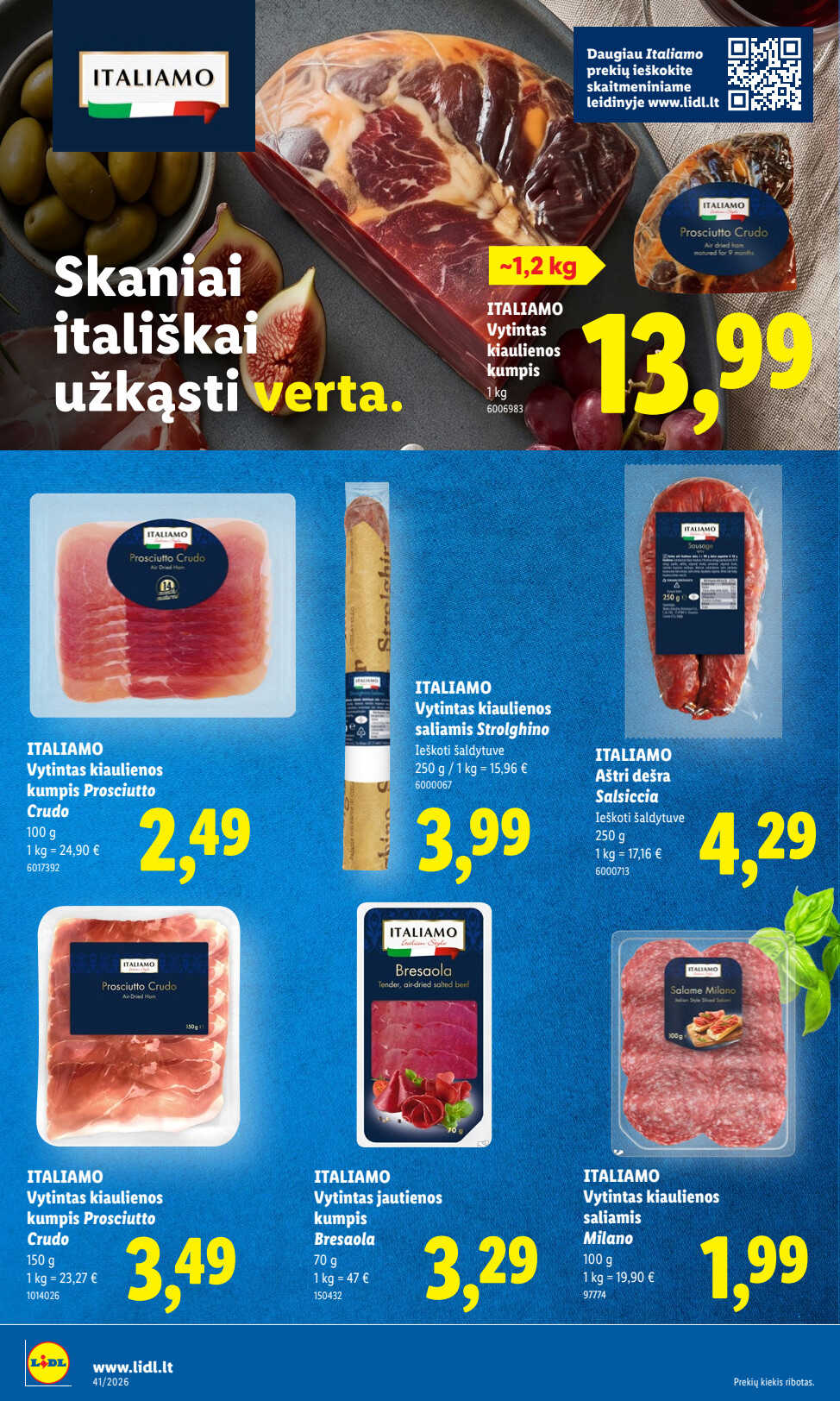 Lidl akcijų leidinys „Maisto prekių pasiūlymai“, 28 puslapis