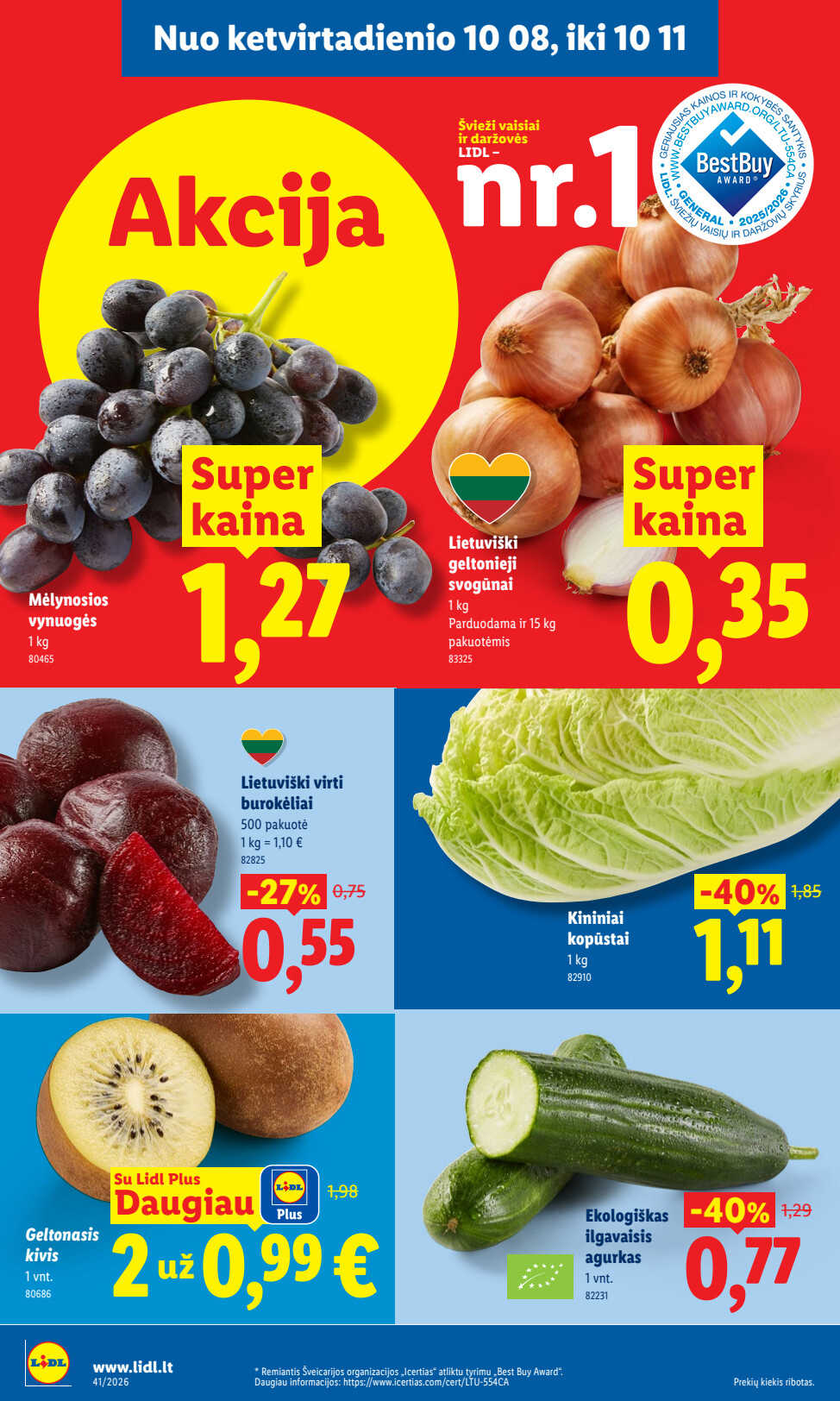 Lidl akcijų leidinys „Maisto prekių pasiūlymai“, 50 puslapis