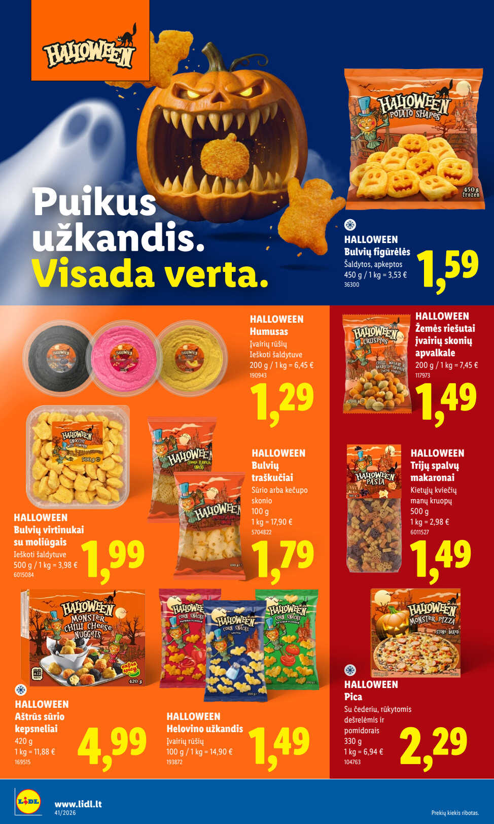 Lidl akcijų leidinys „Maisto prekių pasiūlymai“, 22 puslapis