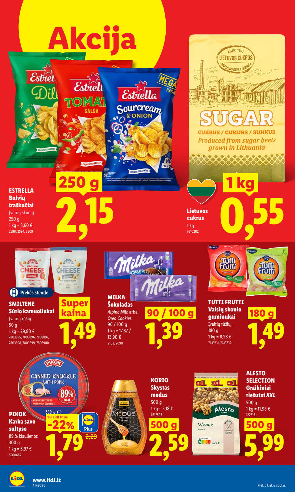 Lidl akcijų leidinys „Maisto prekių pasiūlymai“, 10 puslapis