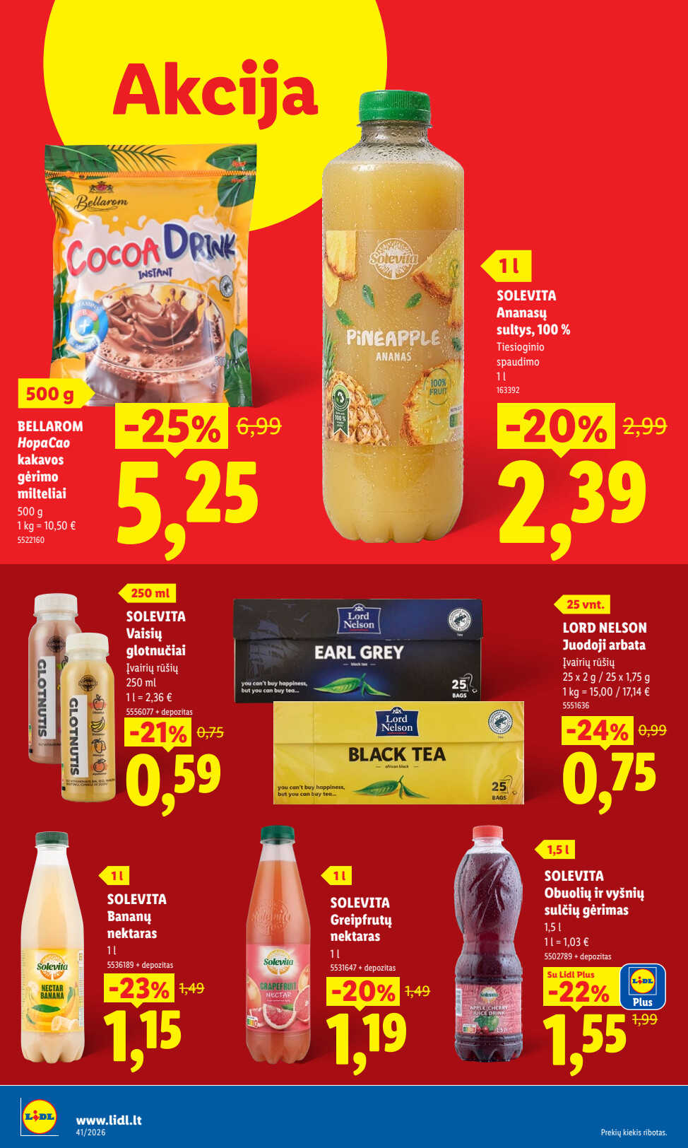 Lidl akcijų leidinys „Maisto prekių pasiūlymai“, 42 puslapis