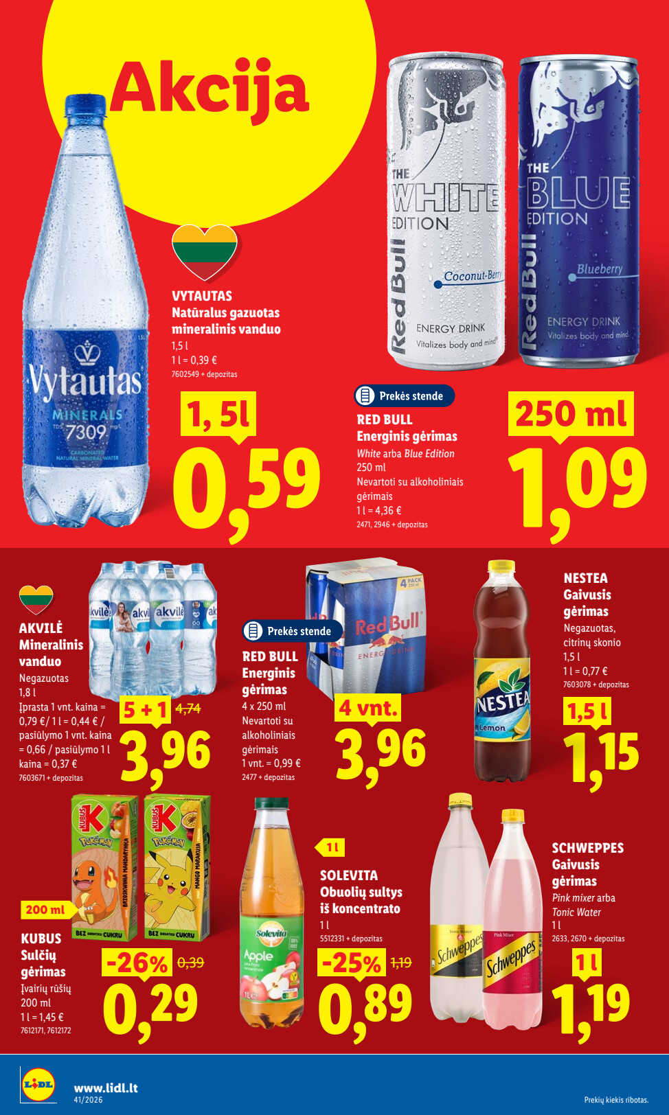 Lidl akcijų leidinys „Maisto prekių pasiūlymai“, 14 puslapis