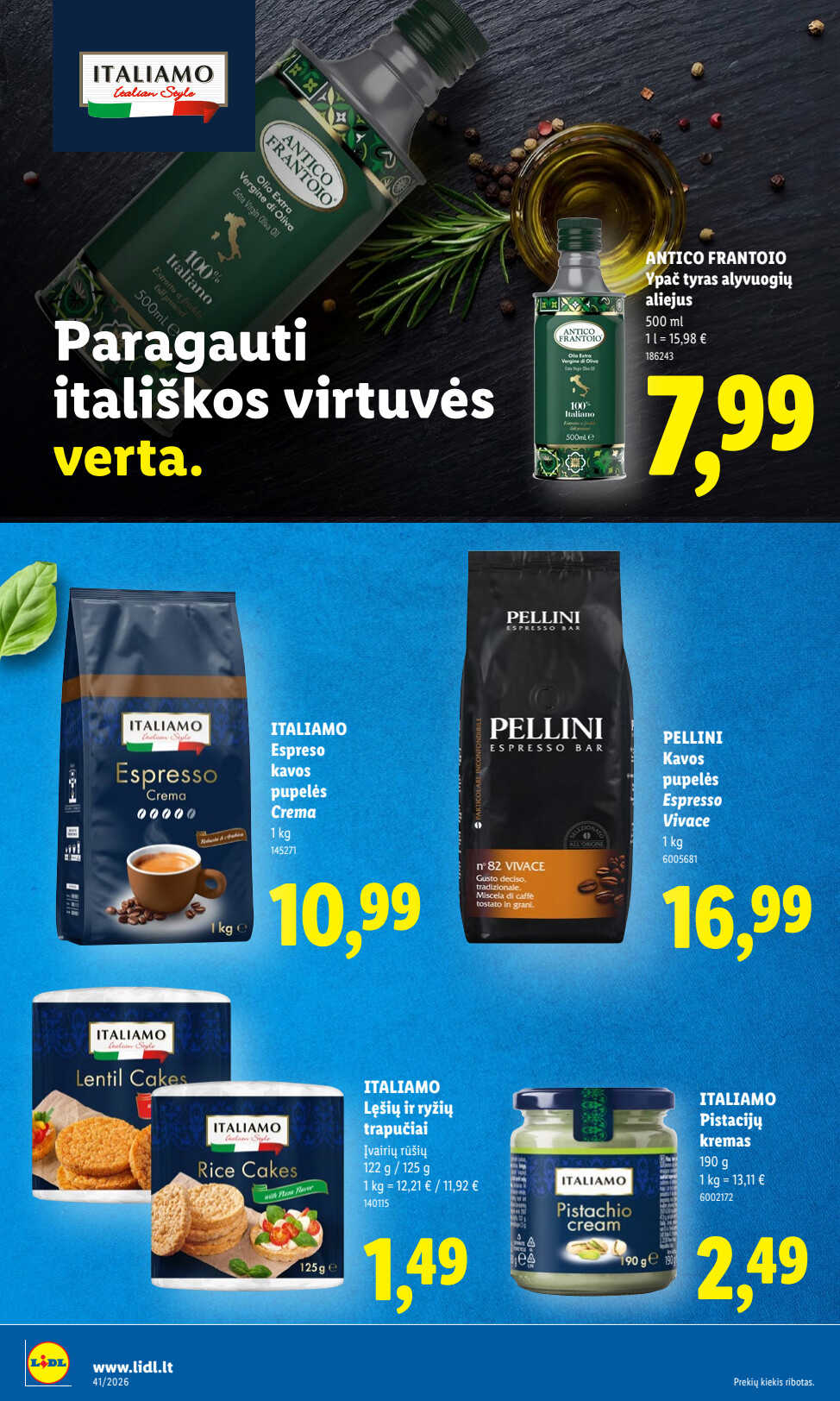 Lidl akcijų leidinys „Maisto prekių pasiūlymai“, 34 puslapis