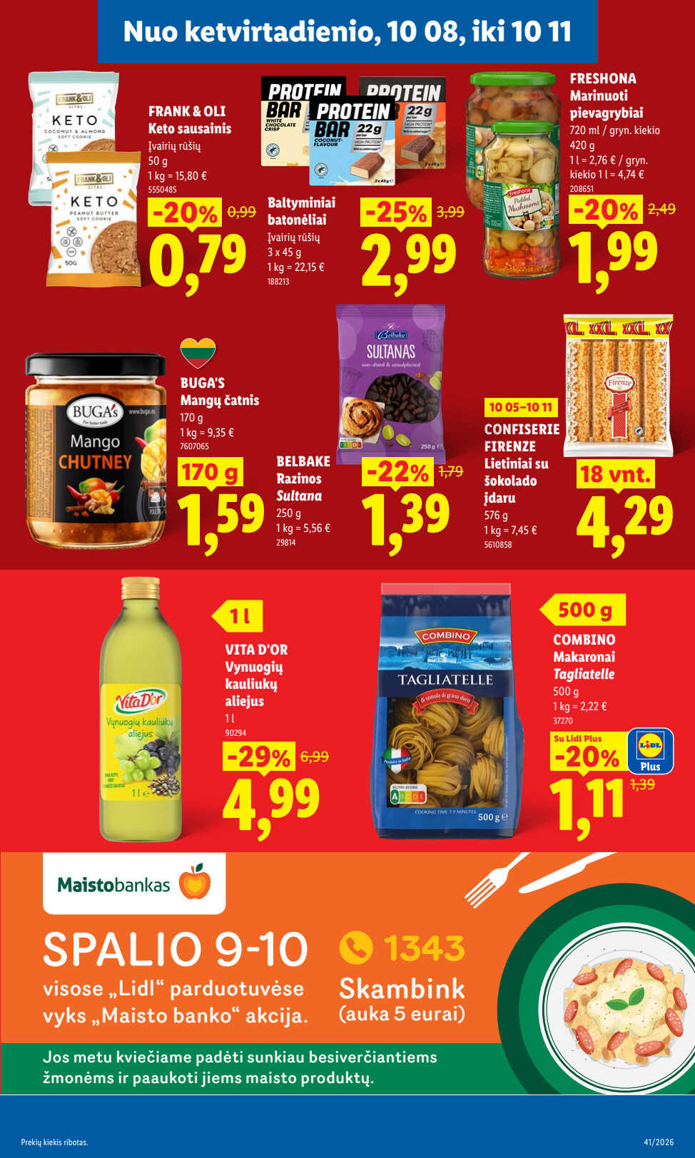 Lidl akcijų leidinys „Maisto prekių pasiūlymai“, 43 puslapis