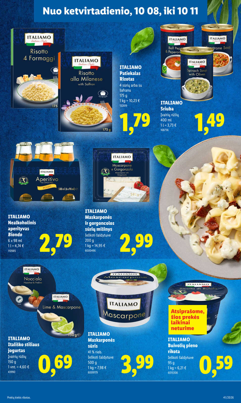 Lidl akcijų leidinys „Maisto prekių pasiūlymai“, 31 puslapis