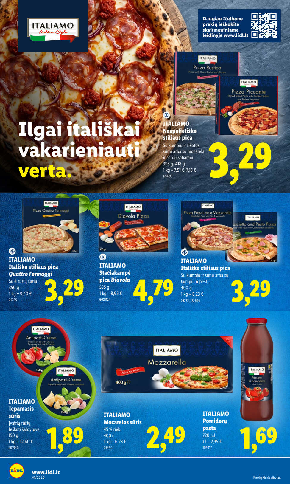 Lidl akcijų leidinys „Maisto prekių pasiūlymai“, 30 puslapis