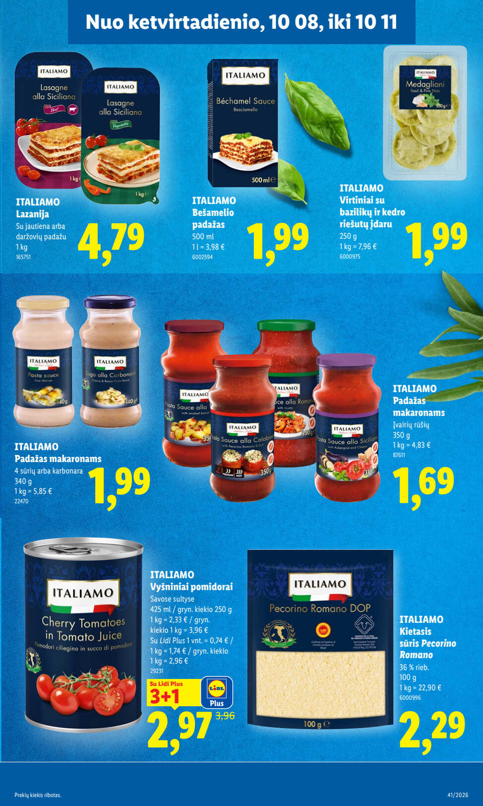 Lidl akcijų leidinys „Maisto prekių pasiūlymai“, 33 puslapis