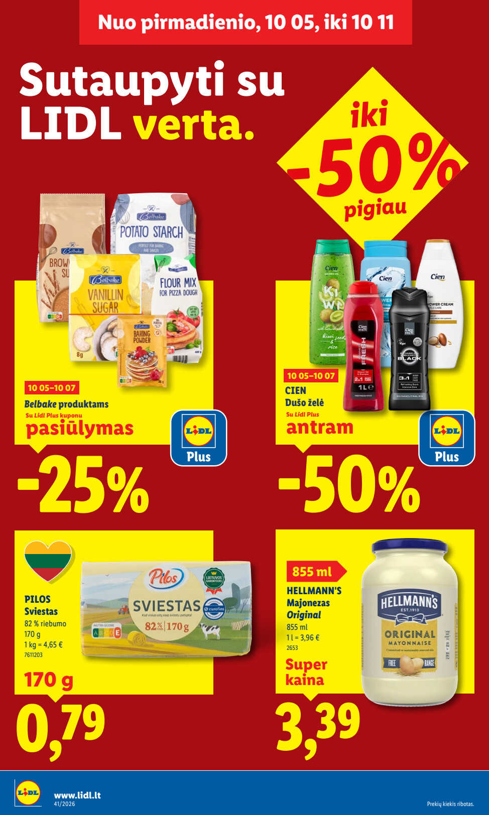 Lidl akcijų leidinys „Maisto prekių pasiūlymai“, 2 puslapis