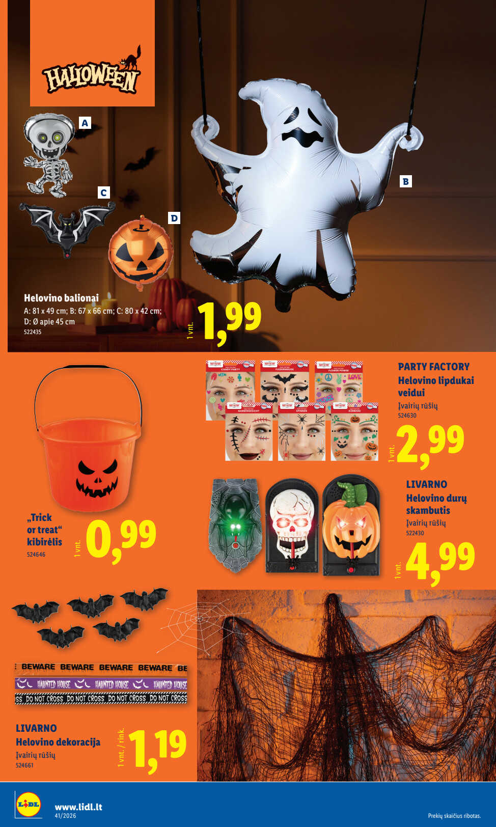 Lidl akcijų leidinys „Ne maisto prekių pasiūlymai“, 8 puslapis